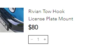 Rivian R1T R1S New front license plate holder 1658697262905