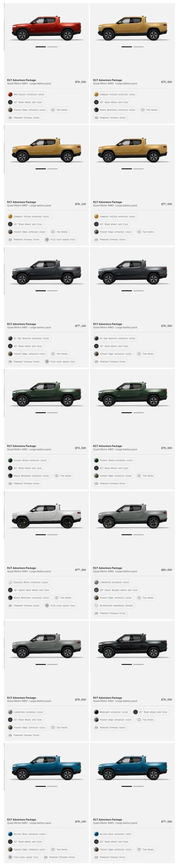 Rivian R1T R1S First look at @ “Introducing the R1 Shop” -- Rivian website to shop for R1T that delivers in 6-8 weeks Screenshot_20220725-131349_Chrom