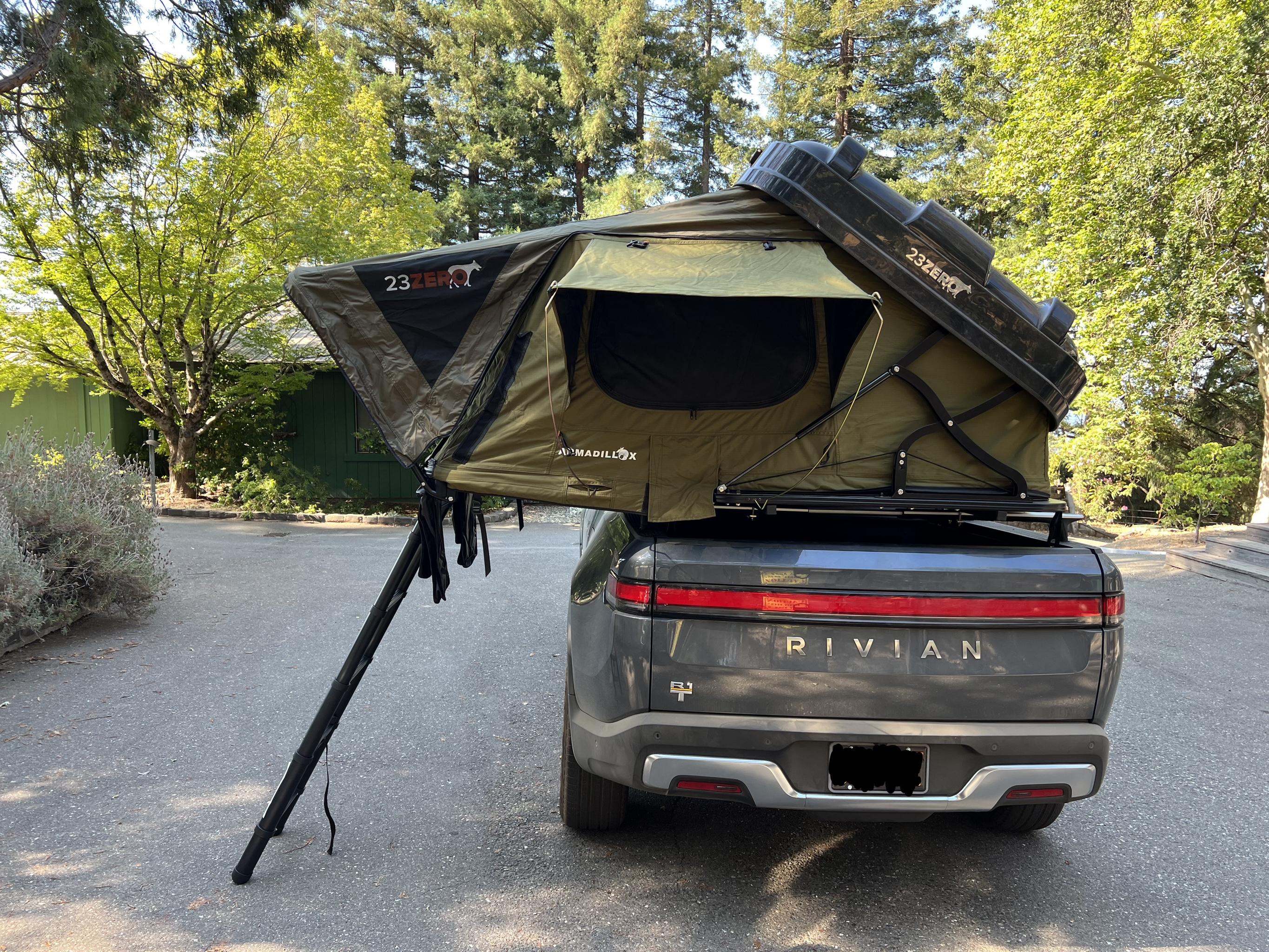 Rivian R1T R1S 23Zero Armadillo X RTT installed on R1T bed B7473E06-239B-4012-BC34-C9B3355ACA38