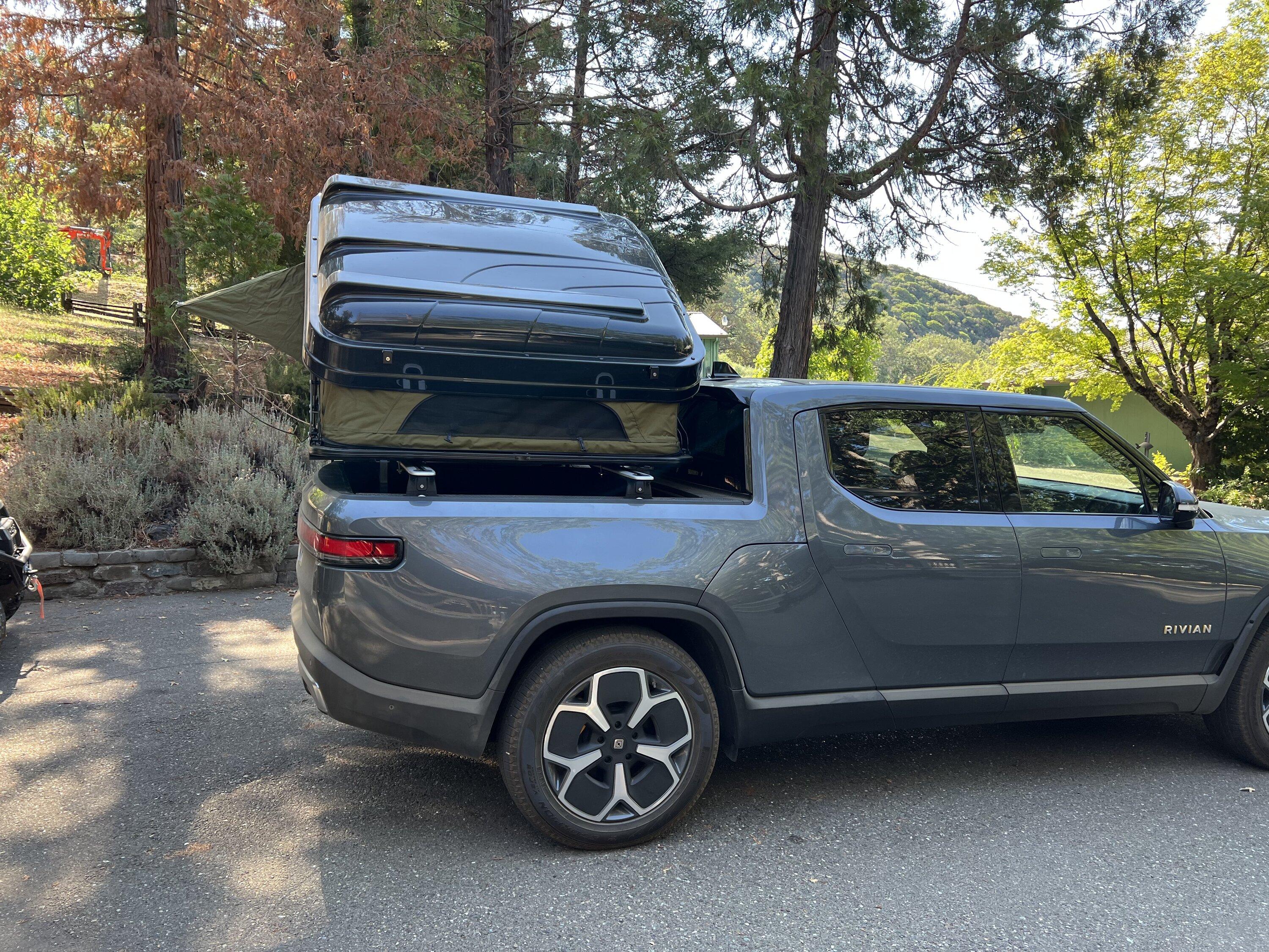 Rivian R1T R1S 23Zero Armadillo X RTT installed on R1T bed 9AB5ADDF-1731-40B4-9B57-EA19C9E755BE