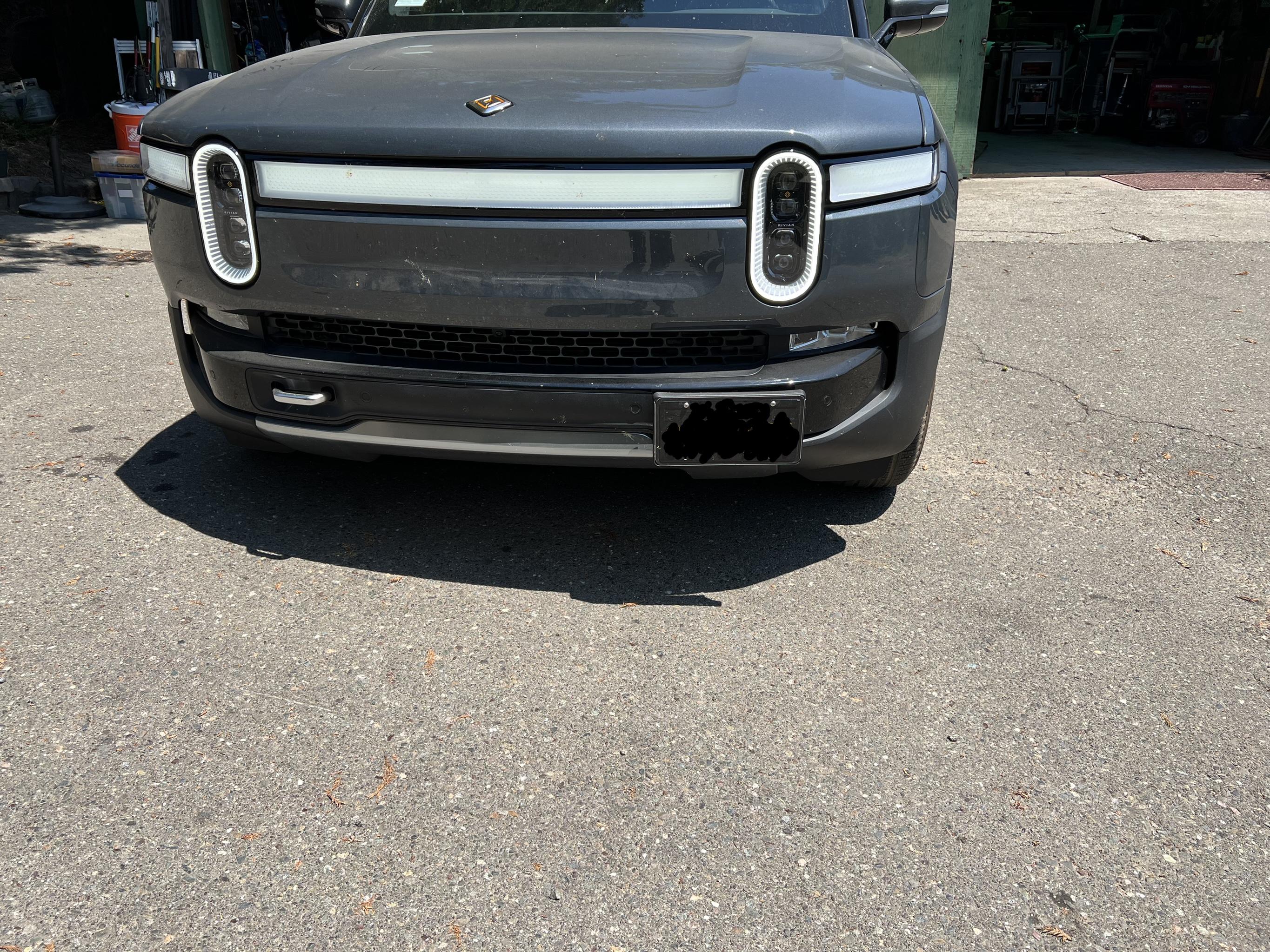 Rivian R1T R1S New front license plate holder 1BBFB688-B86E-4FD8-913E-96091AC0A2A4