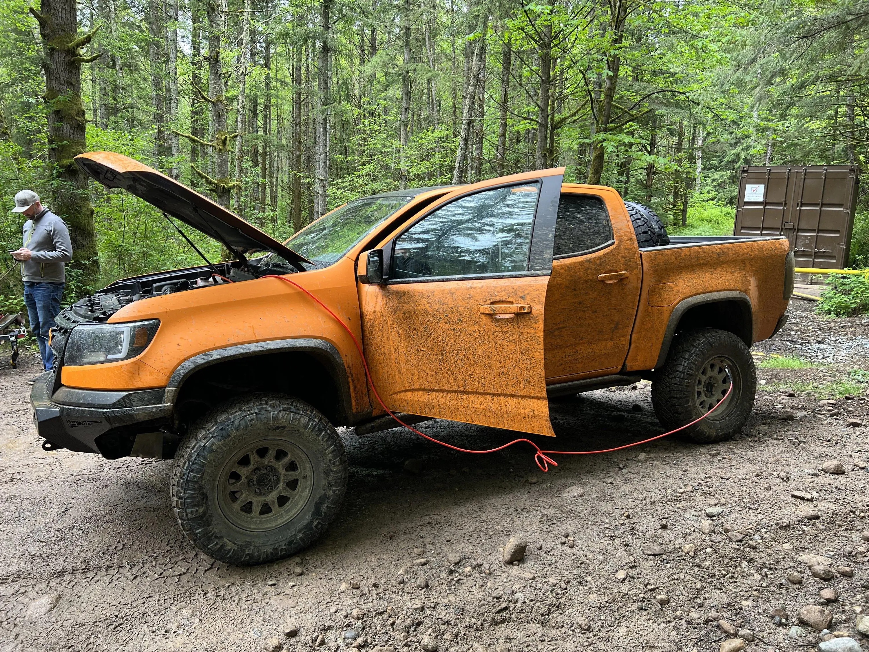 Rivian R1T R1S Rivian broken tie rod off-road recovery 817C47E6-5F17-4ACA-A1CA-AE682830DD2A