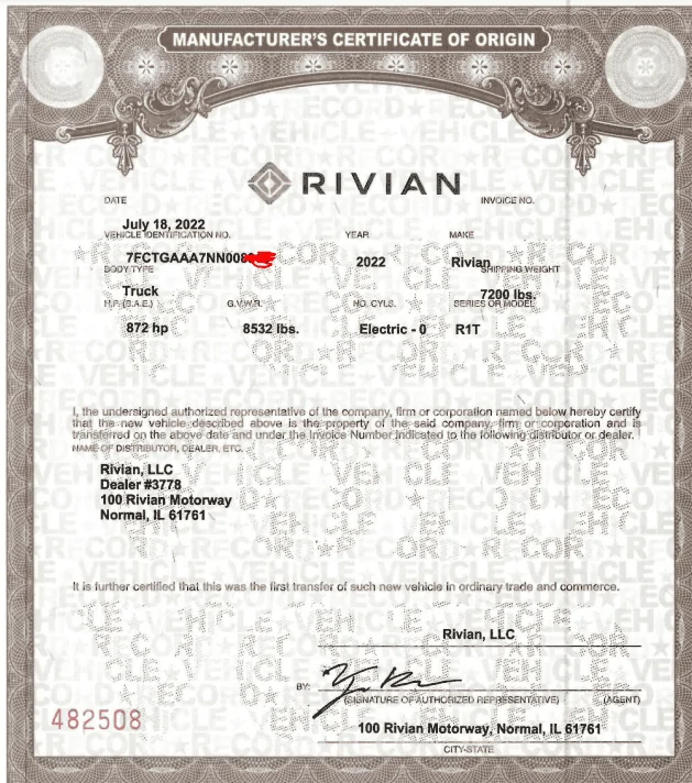 Rivian R1T R1S Rivian Horsepower Spec - 872 HP 1658866292882
