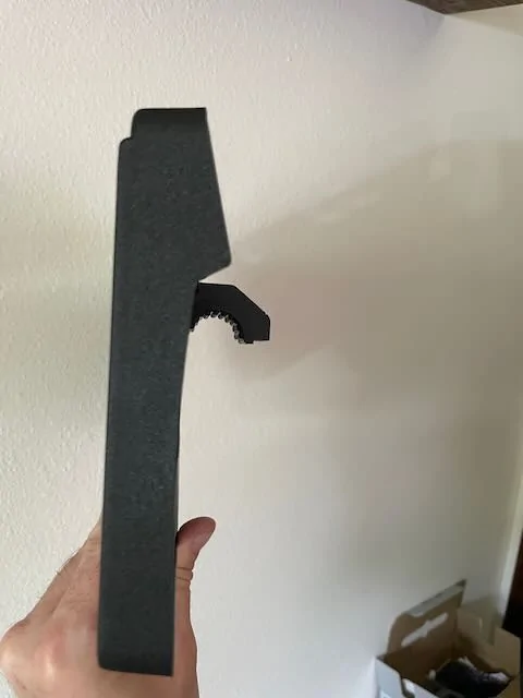 Rivian R1T R1S Homemade front license plate mount for tow hook IMG_3843