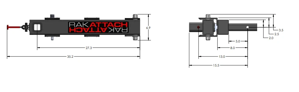 Rivian R1T R1S Kuat NV2 bike rack on R1T 1up RakAttach