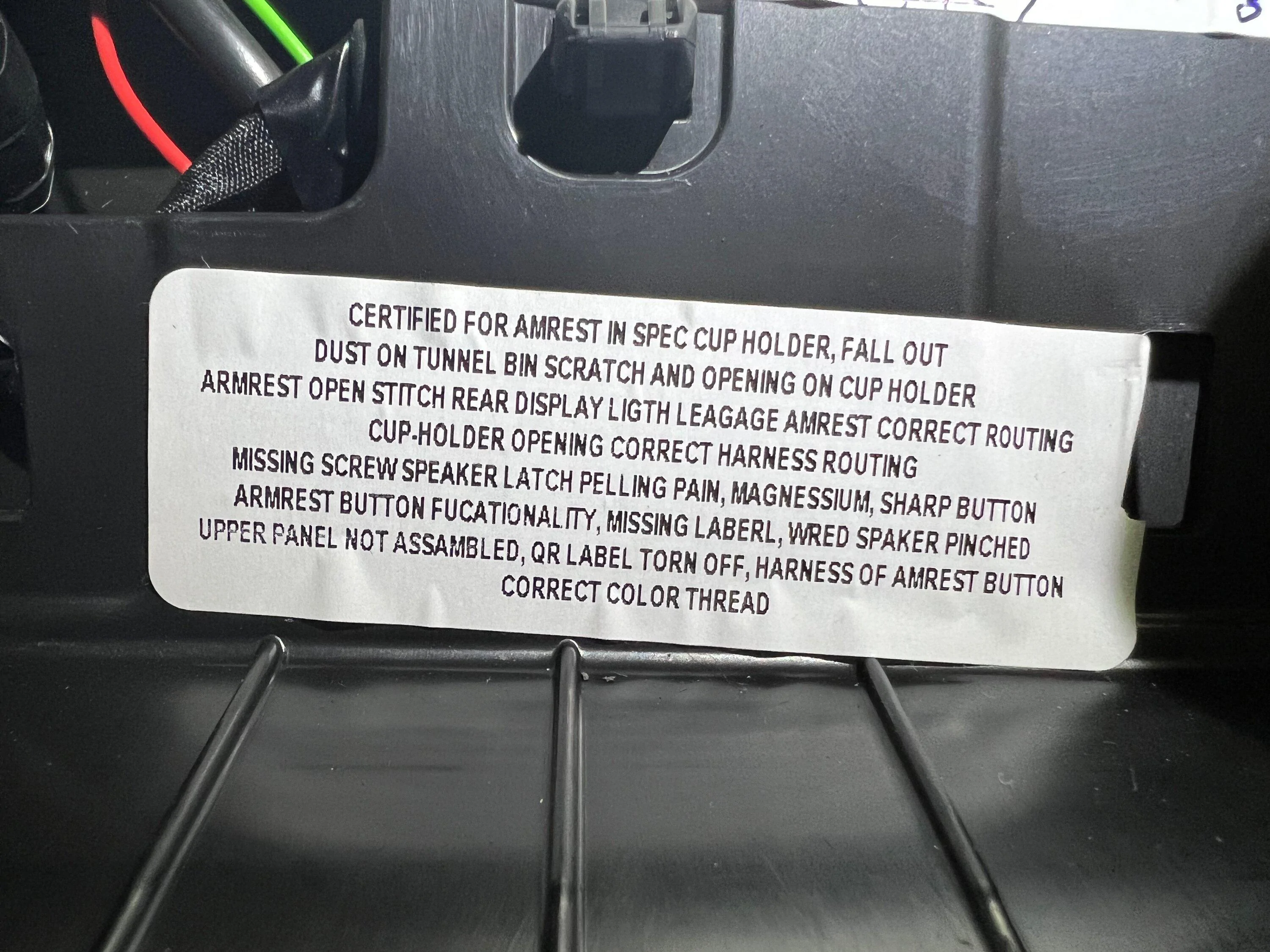 Rivian R1T R1S Hidden notes behind panels IMG_5712