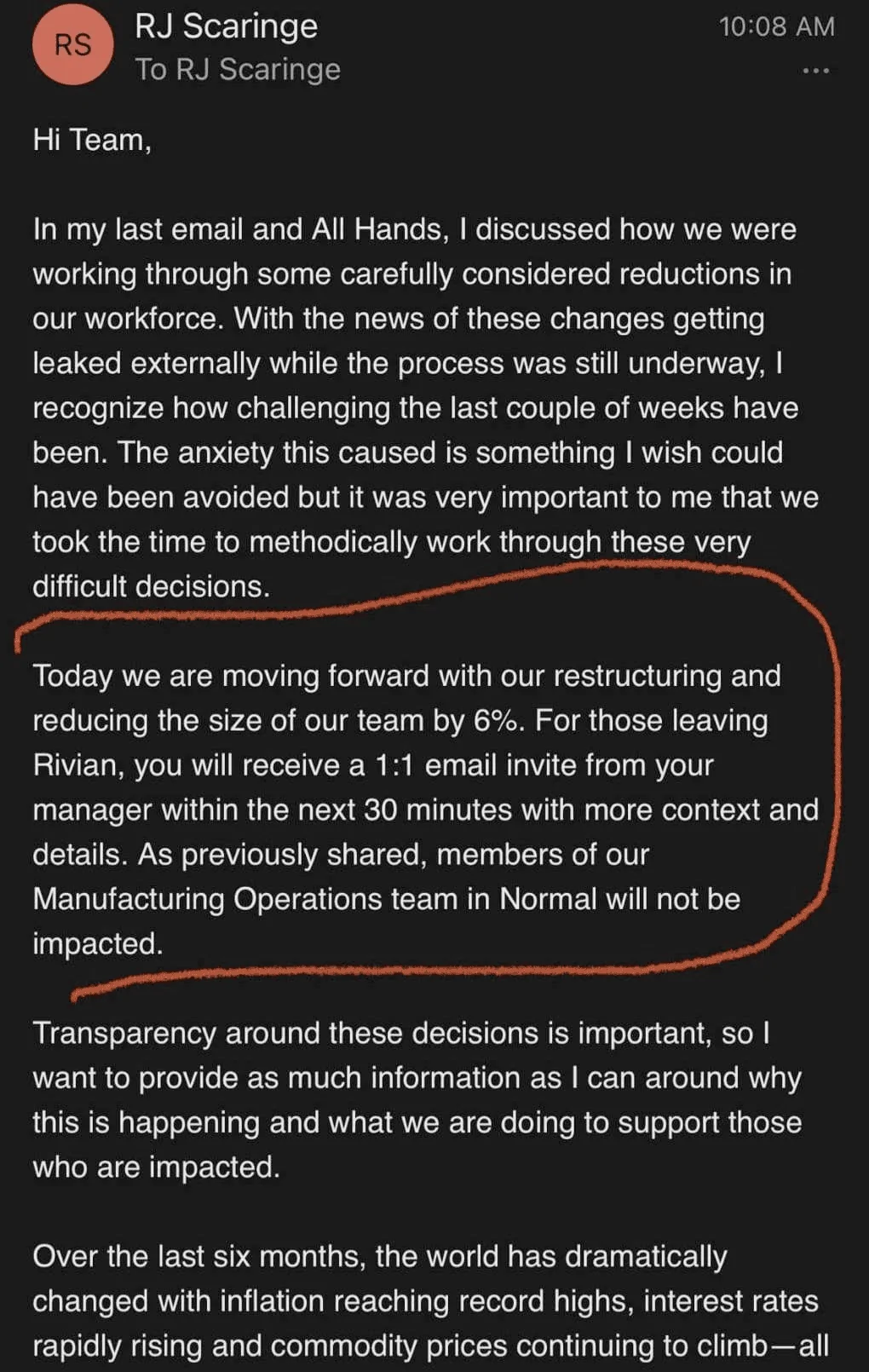 Rivian R1T R1S Rivian laying off 6% of its workforce unknown