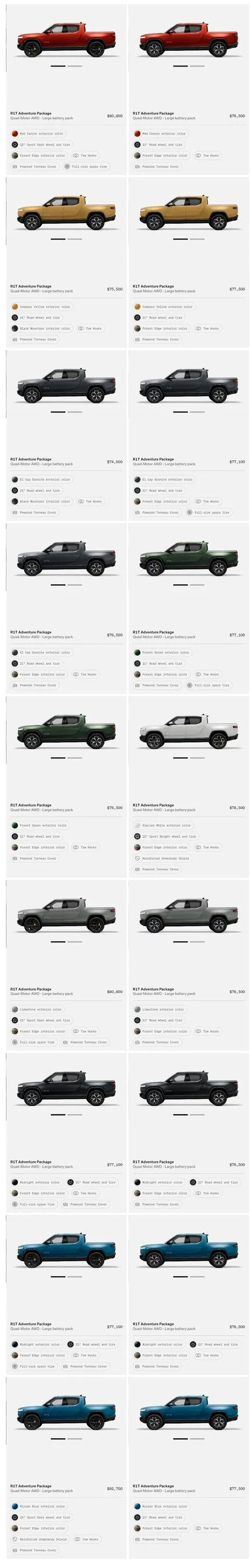 Rivian R1T R1S First look at @ “Introducing the R1 Shop” -- Rivian website to shop for R1T that delivers in 6-8 weeks Screenshot_20220728-195850_Chrom