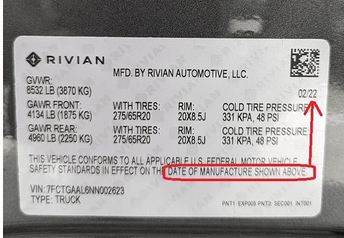 Rivian R1T R1S Latest VIN check R1T. What is the real production rate... 1659189634178