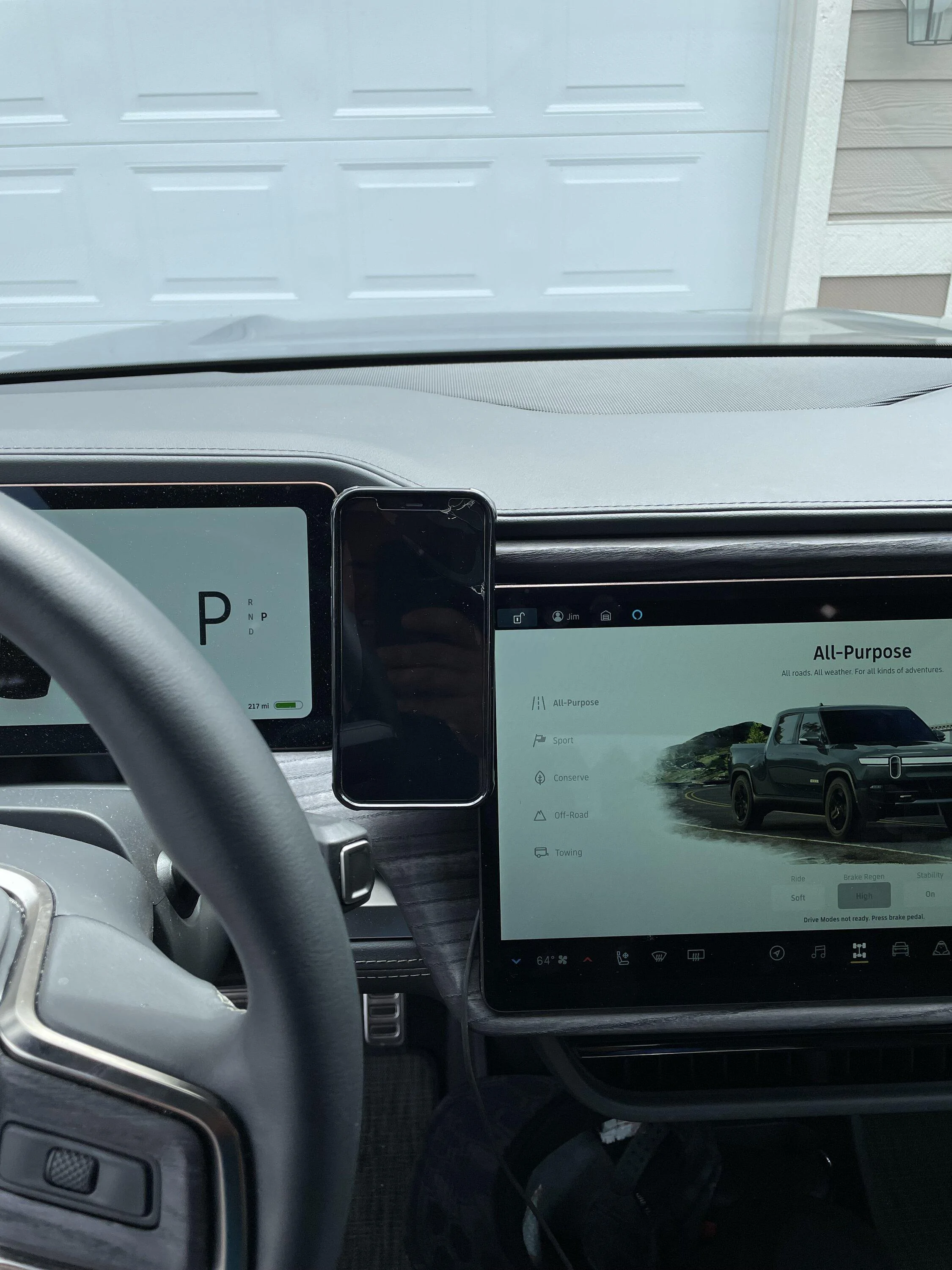 Rivian R1T R1S Mounting a cell phone.  Has anyone done it? Photo Jul 25, 1 18 05 PM