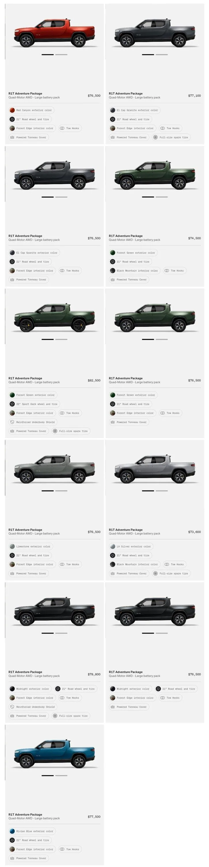 Rivian R1T R1S First look at @ “Introducing the R1 Shop” -- Rivian website to shop for R1T that delivers in 6-8 weeks Screenshot_20220802-220420_Chrom