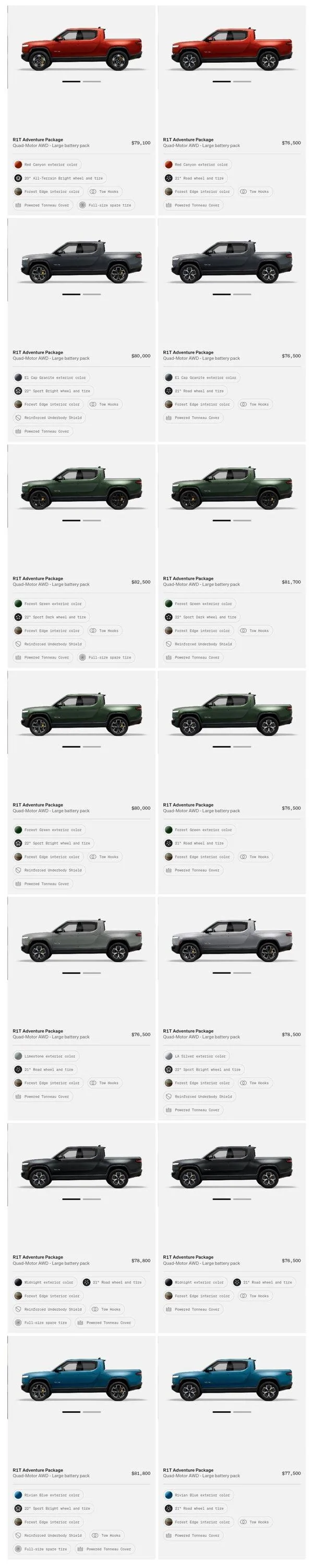Rivian R1T R1S First look at @ “Introducing the R1 Shop” -- Rivian website to shop for R1T that delivers in 6-8 weeks Screenshot_20220804-133956_Chrom