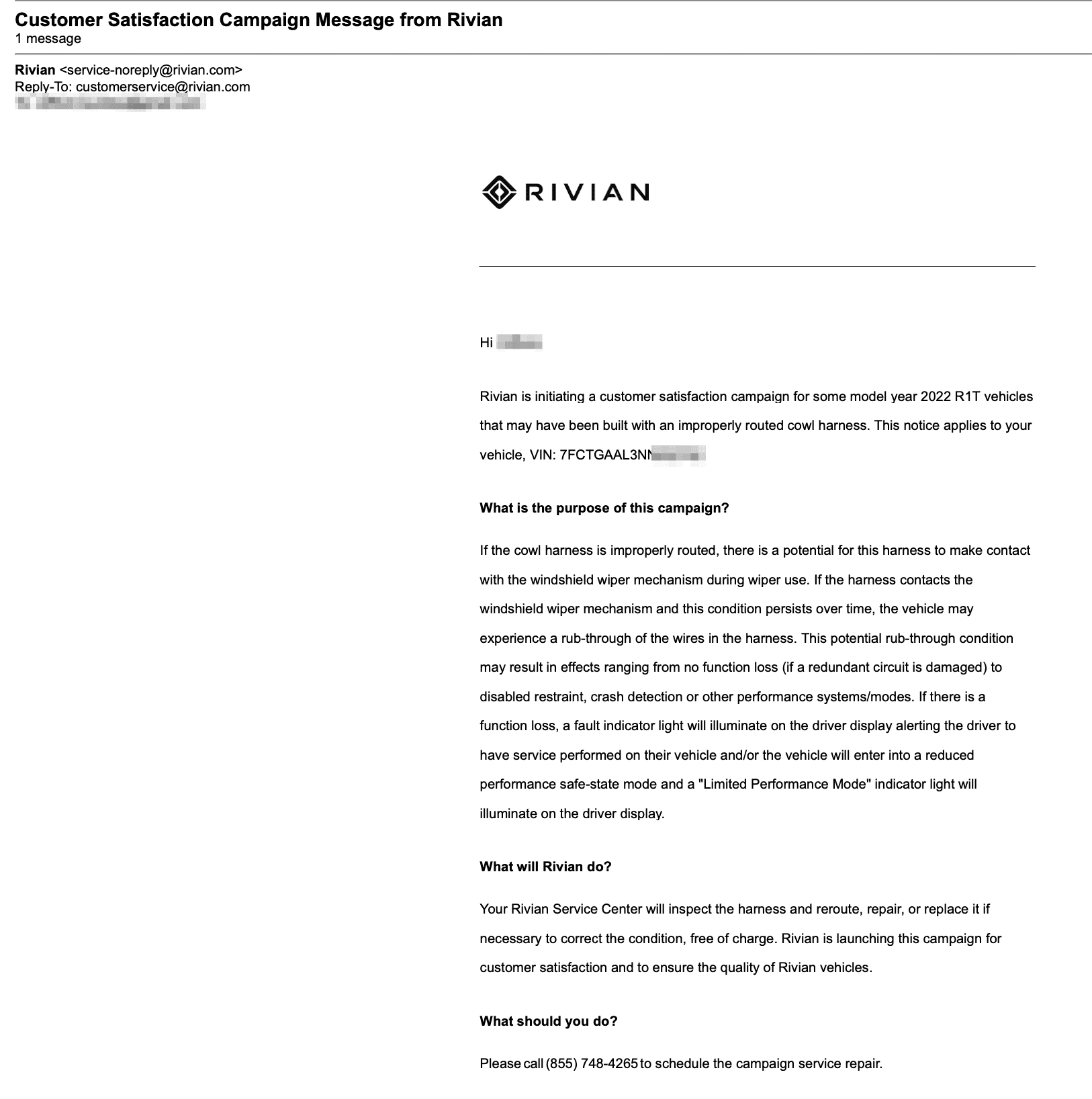 Rivian R1T R1S Rivian Customer Satisfaction Campaign - Improperly routed cowl harness may make contact with windshield wiper mechanism Screen_Shot_2022-08-04_at_4_43_07_PM