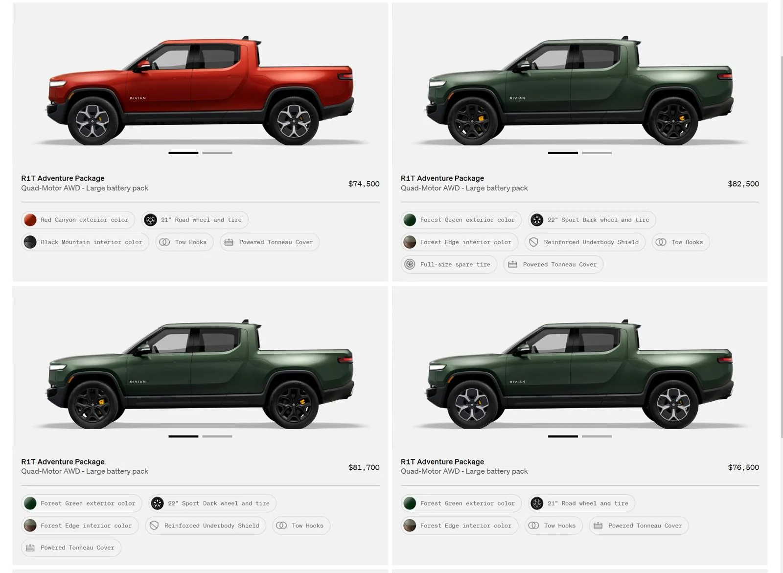 Rivian R1T R1S First look at @ “Introducing the R1 Shop” -- Rivian website to shop for R1T that delivers in 6-8 weeks Shop_1
