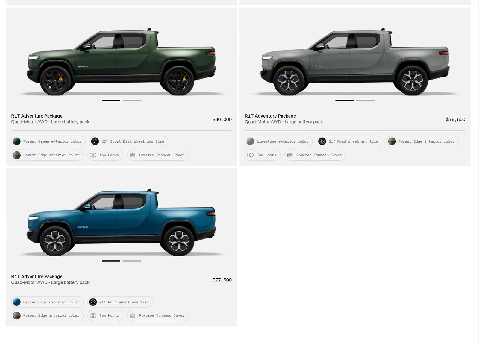 Rivian R1T R1S First look at @ “Introducing the R1 Shop” -- Rivian website to shop for R1T that delivers in 6-8 weeks Shop_2