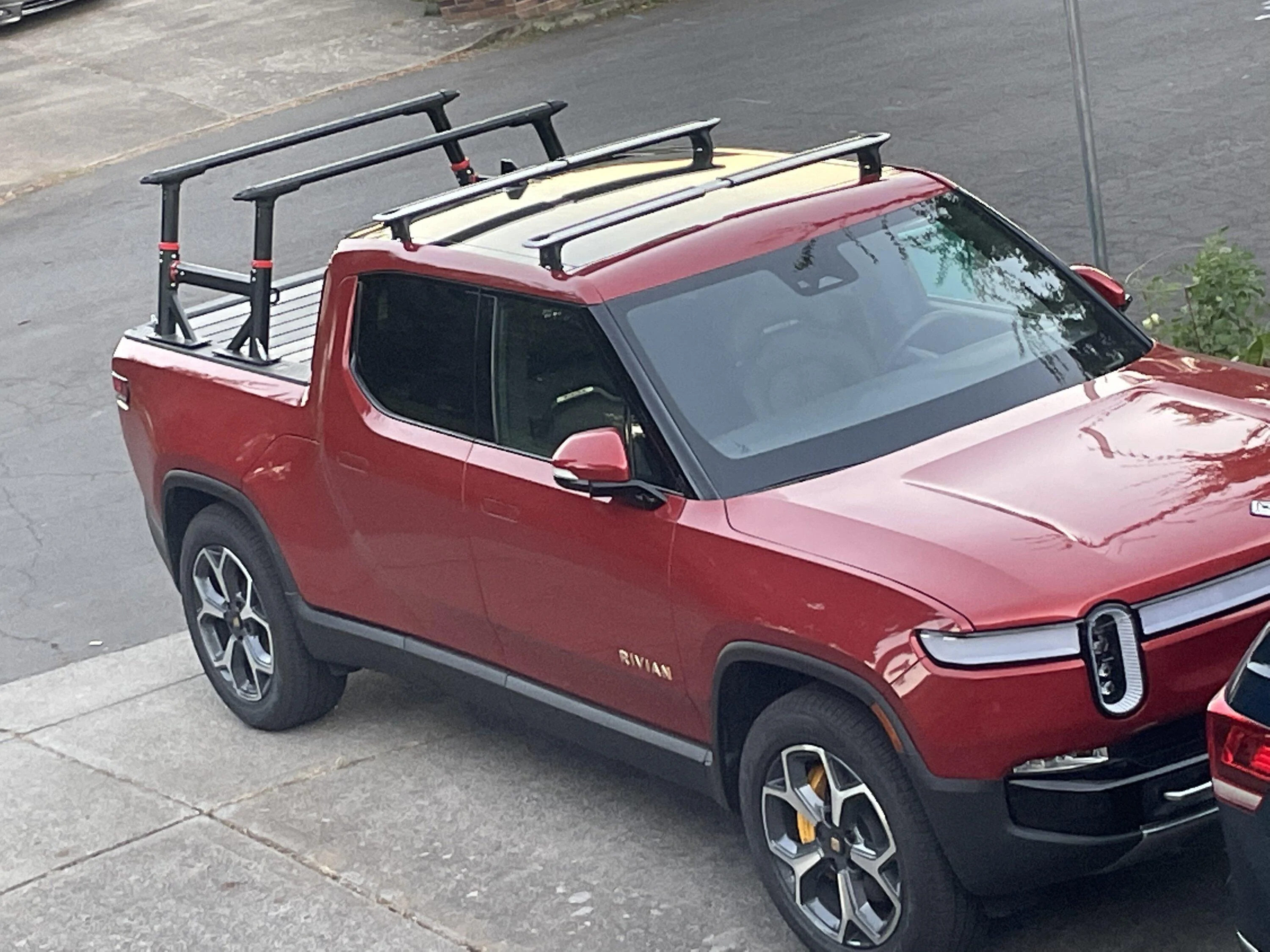 Rivian R1T R1S Roof Height Bed Rack Installed C5C4C10A-2569-469F-A199-F9FEDC4944C7