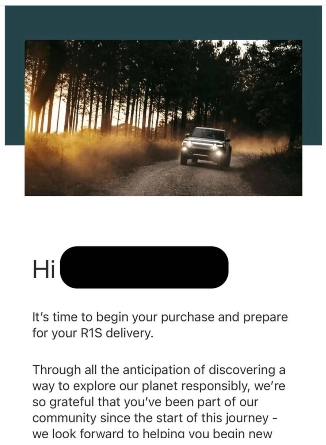 Rivian R1T R1S R1S Updated Delivery Timeframes? r1s_8steps