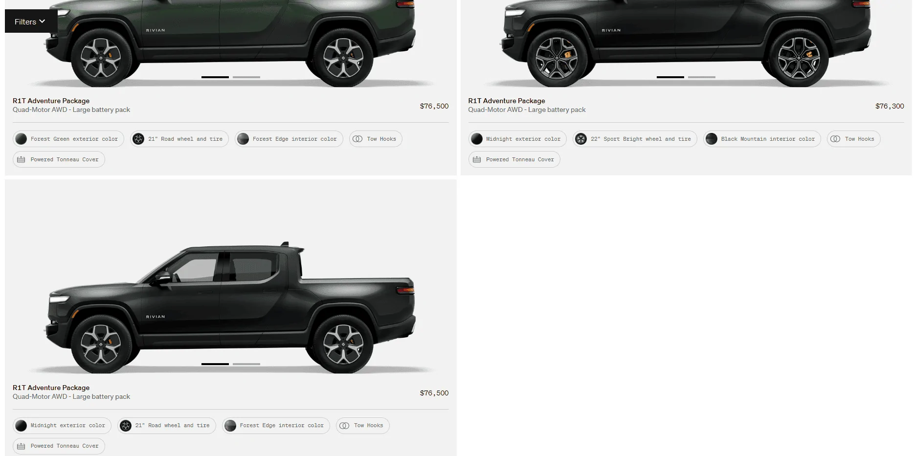 Rivian R1T R1S First look at @ “Introducing the R1 Shop” -- Rivian website to shop for R1T that delivers in 6-8 weeks 1660607388290