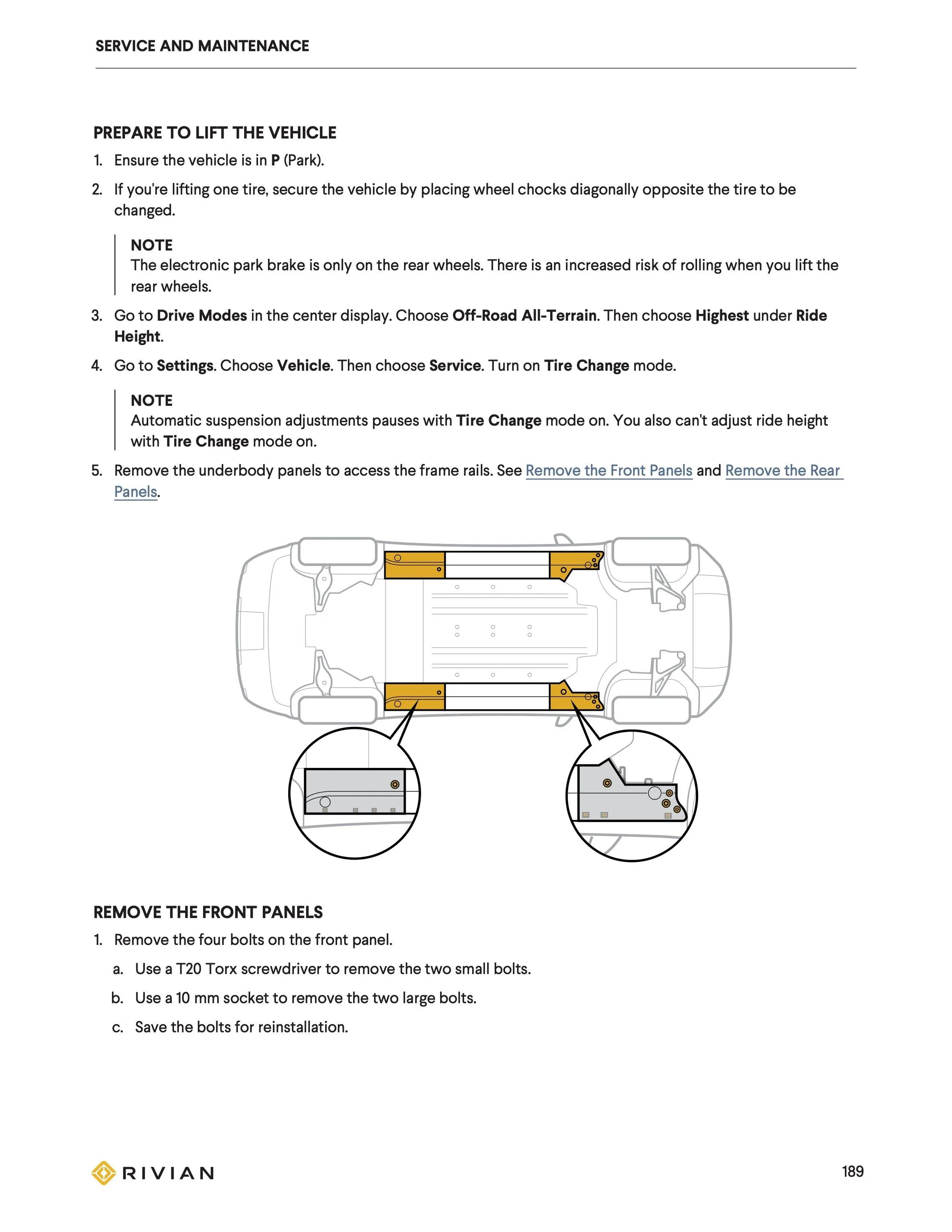 Rivian R1T R1S EV Sportline Jack Pad Puck rivian lifting excerpt  1