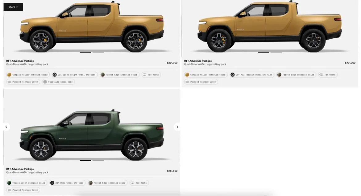 Rivian R1T R1S First look at @ “Introducing the R1 Shop” -- Rivian website to shop for R1T that delivers in 6-8 weeks 3B58F26B-50E8-49ED-8F94-BE41C2C94786