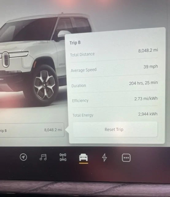 Rivian R1T R1S My experience & data log - Daily Commute in R1T, 125-150 miles/day 8k-miles-jpg