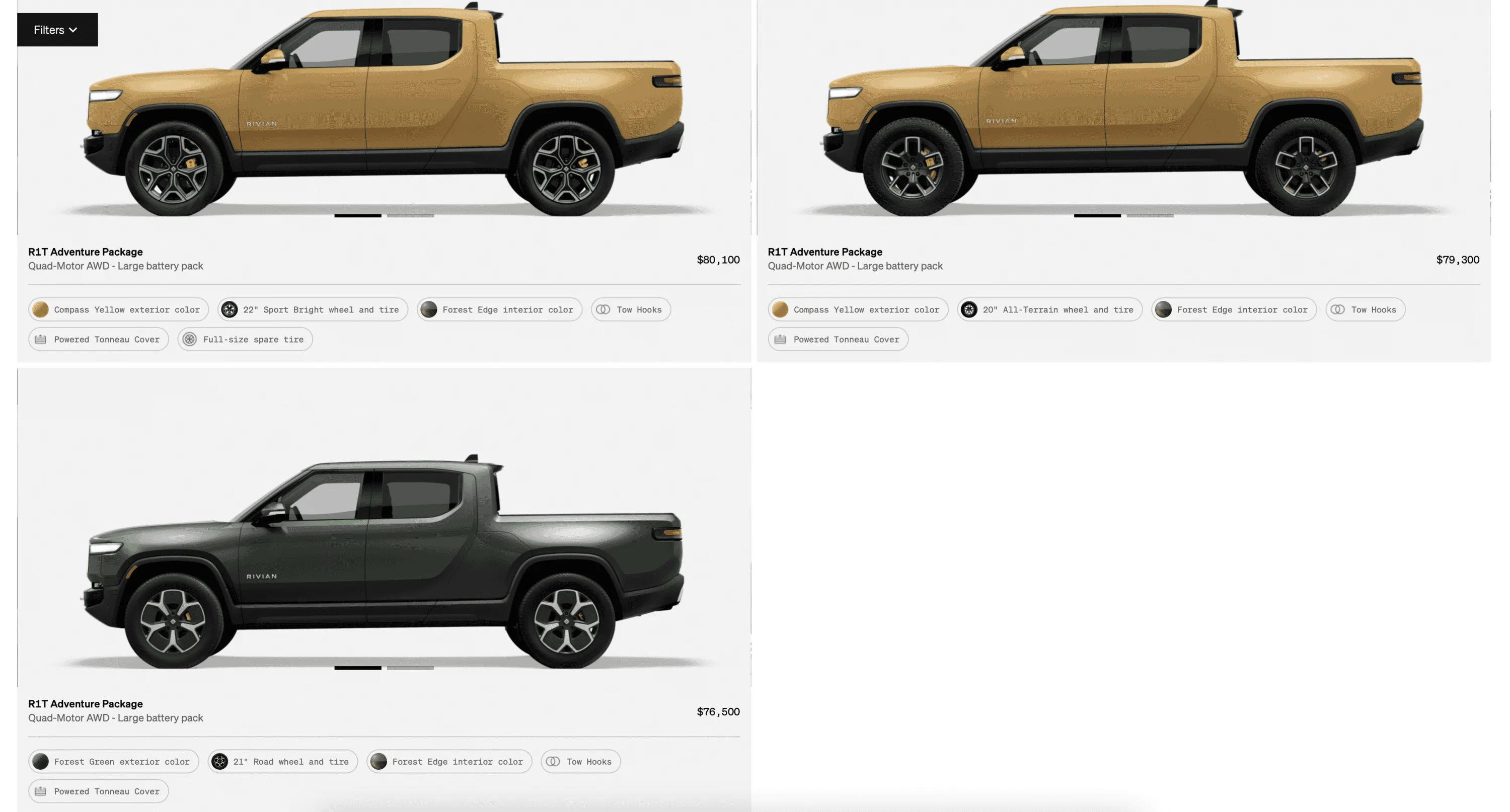 Rivian R1T R1S First look at @ “Introducing the R1 Shop” -- Rivian website to shop for R1T that delivers in 6-8 weeks Screen Shot 2022-08-16 at 20.44.02