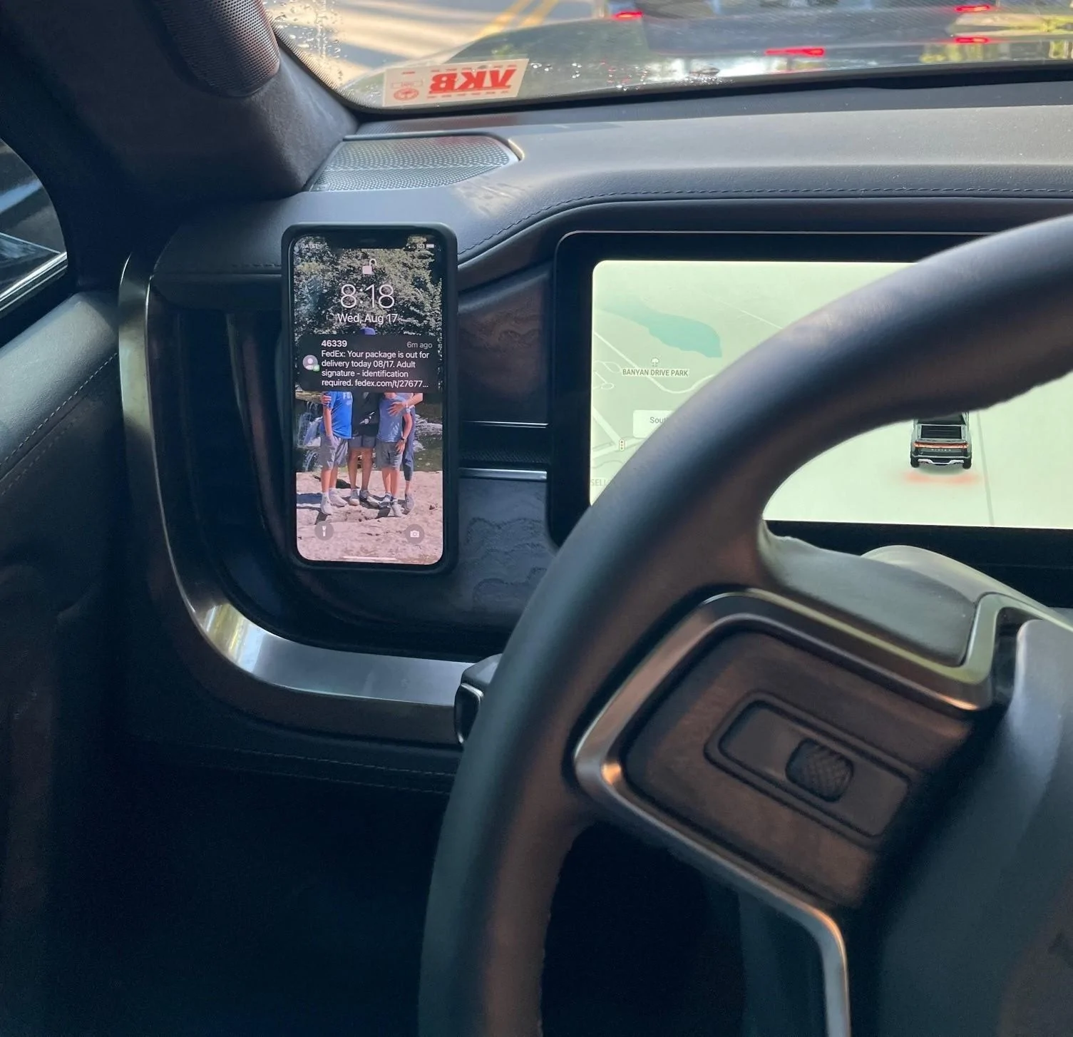 Rivian R1T R1S Cell phone mount JJM Phon
