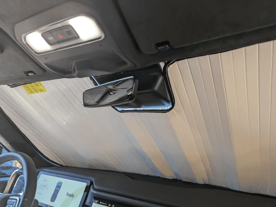 Rivian R1T R1S Decent option for front windshield sun shade Screen Shot 2022-08-18 at 1.44.36 AM