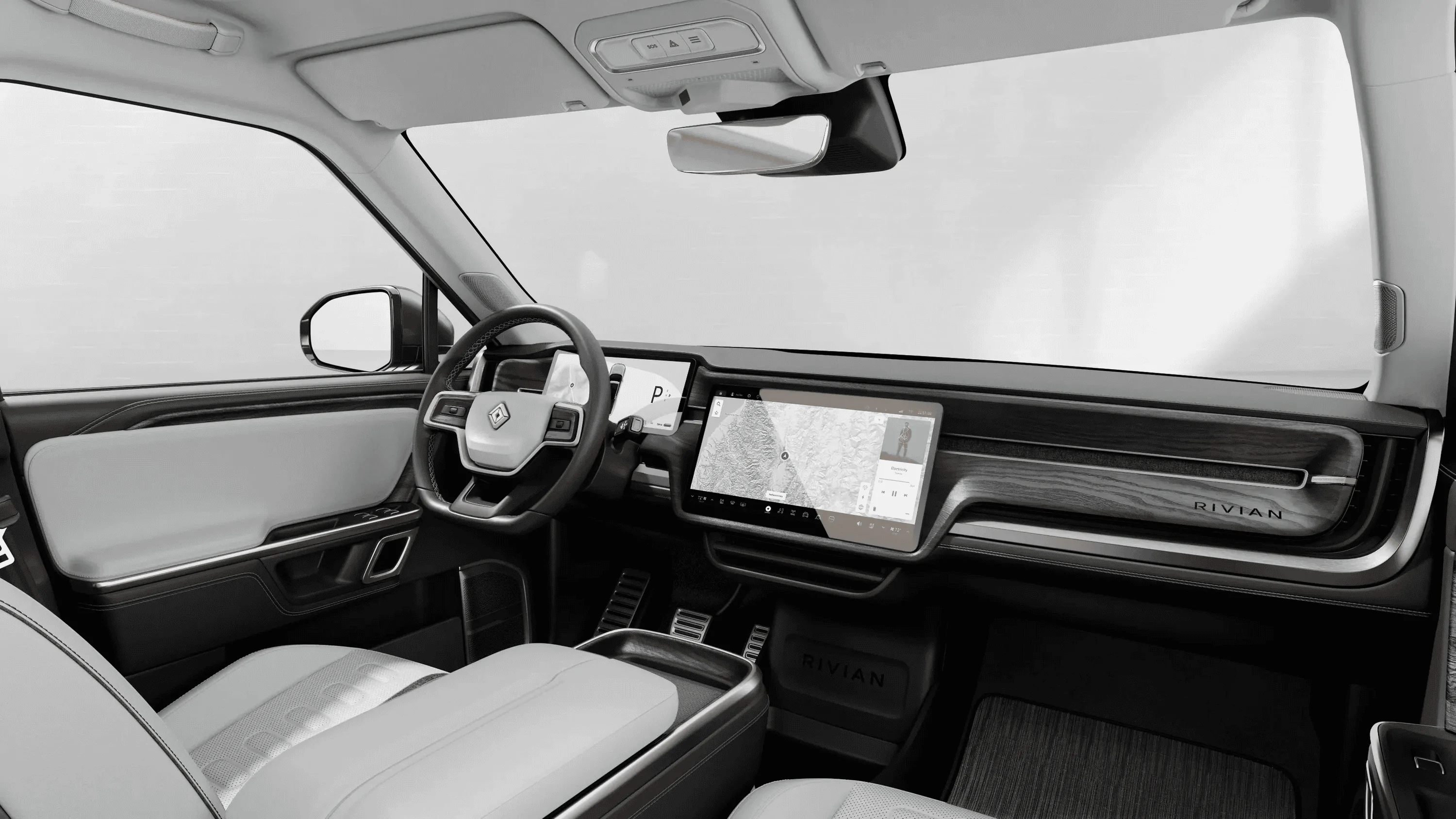 Rivian R1T R1S [Update: Official look at new OC interior w/ dark-stained ash wood] Ocean Coast with BM wood trim are shipping soon according to service center guide 1660845420846