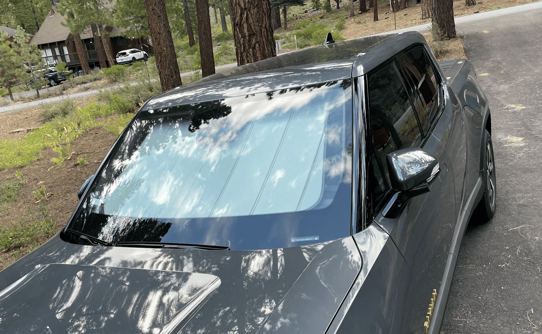 Rivian R1T R1S Decent option for front windshield sun shade 1660848774497