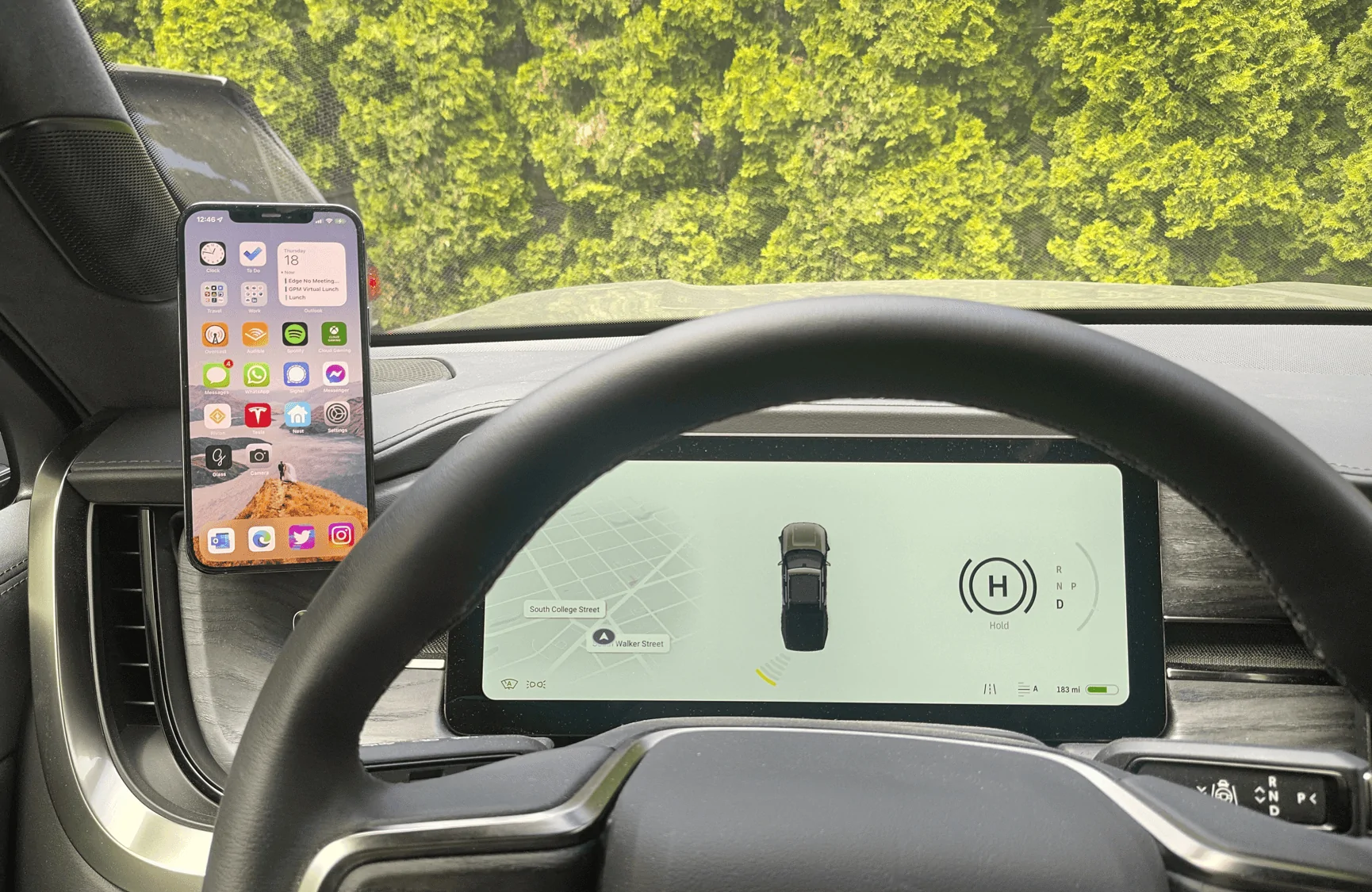 Rivian R1T R1S Mounting a cell phone.  Has anyone done it? 1660857391868