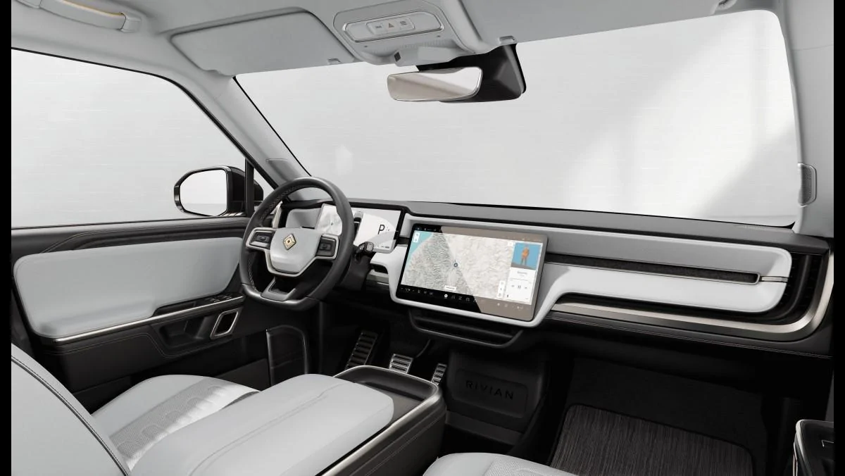 Rivian R1T R1S Email: Ocean Coast Design Update – Dark Ash Wood or Wrapped Vegan Leather vegan
