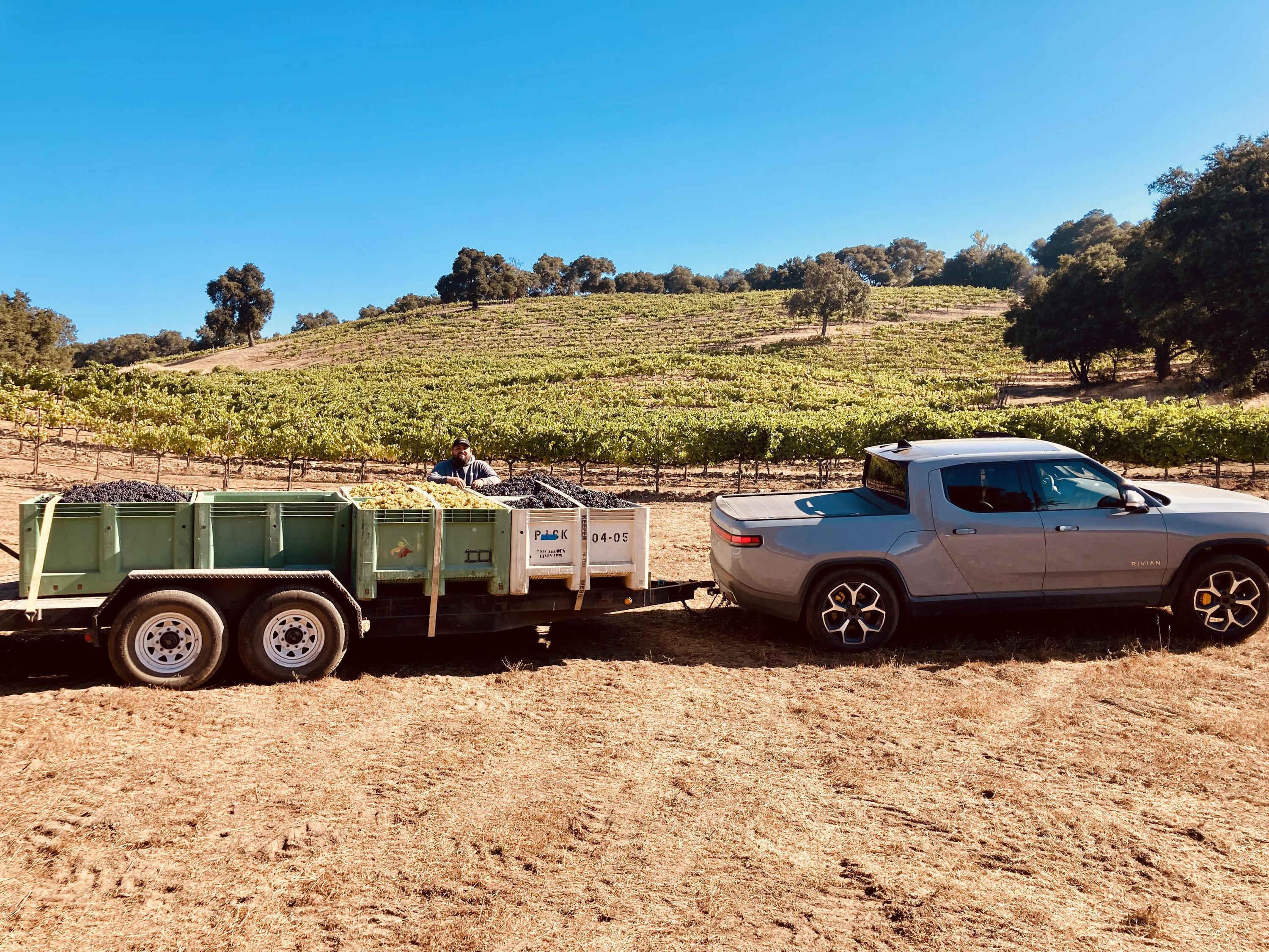 Rivian R1T R1S R1T's First Real Work Done as Winery Work Truck, Ready For More unnamed