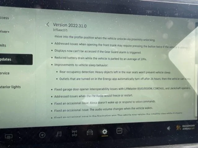 Rivian R1T R1S Software update to 2022.31.0 - tonneau cover not working now RV7