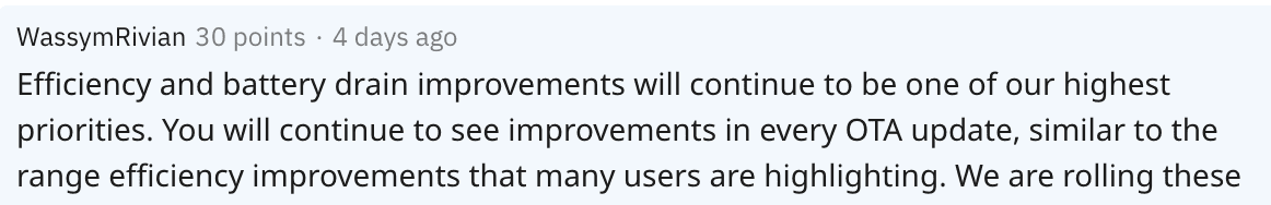 Rivian R1T R1S Improved Efficiency through software? 1661531226660