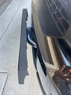 Rivian R1T R1S Homemade front license plate mount for tow hook IMG_9627