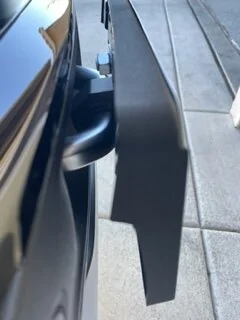 Rivian R1T R1S Homemade front license plate mount for tow hook IMG_9628