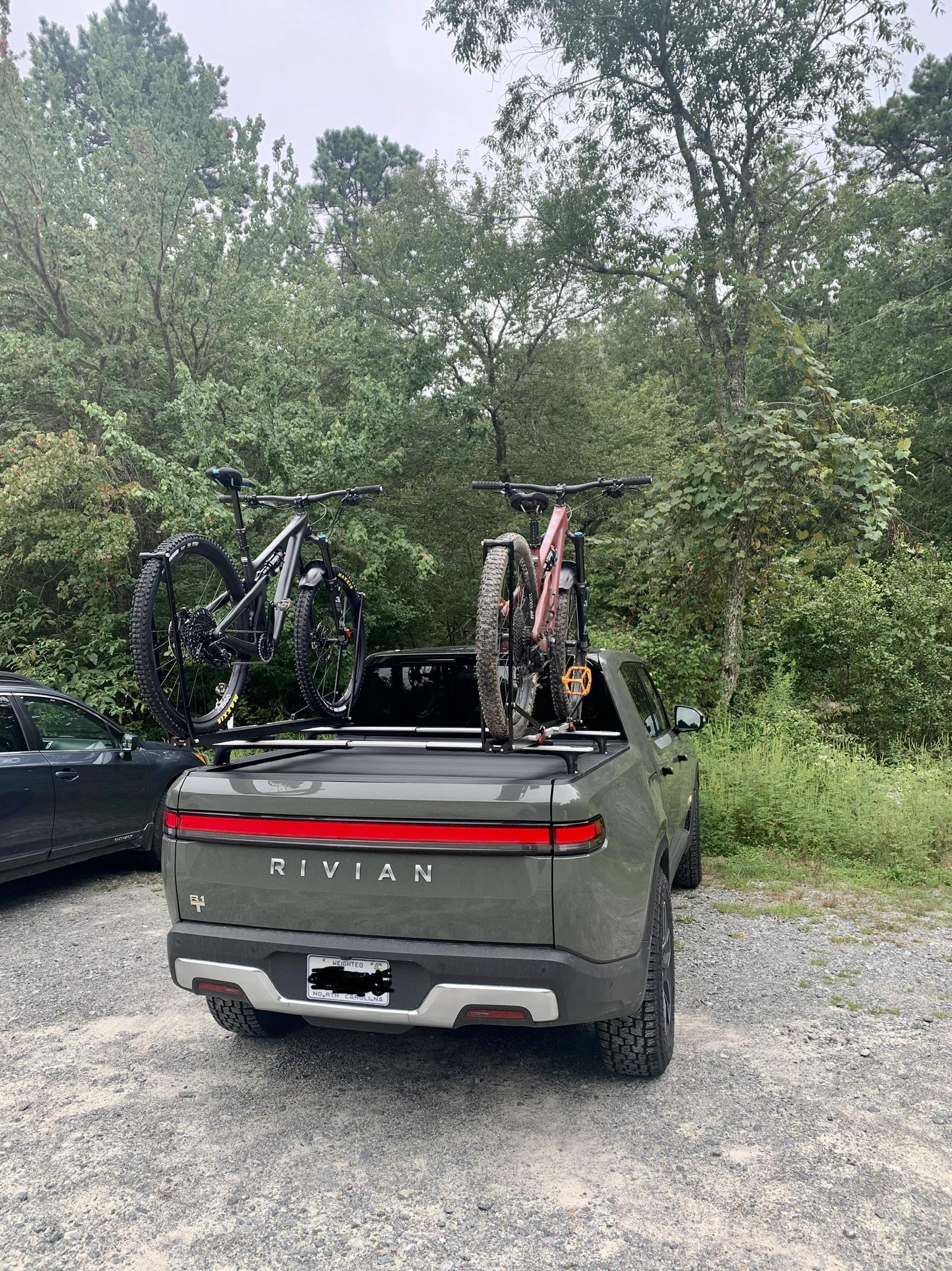 Rivian R1T R1S Bed mounted vs hitch mounted bike rack? 1661695747338