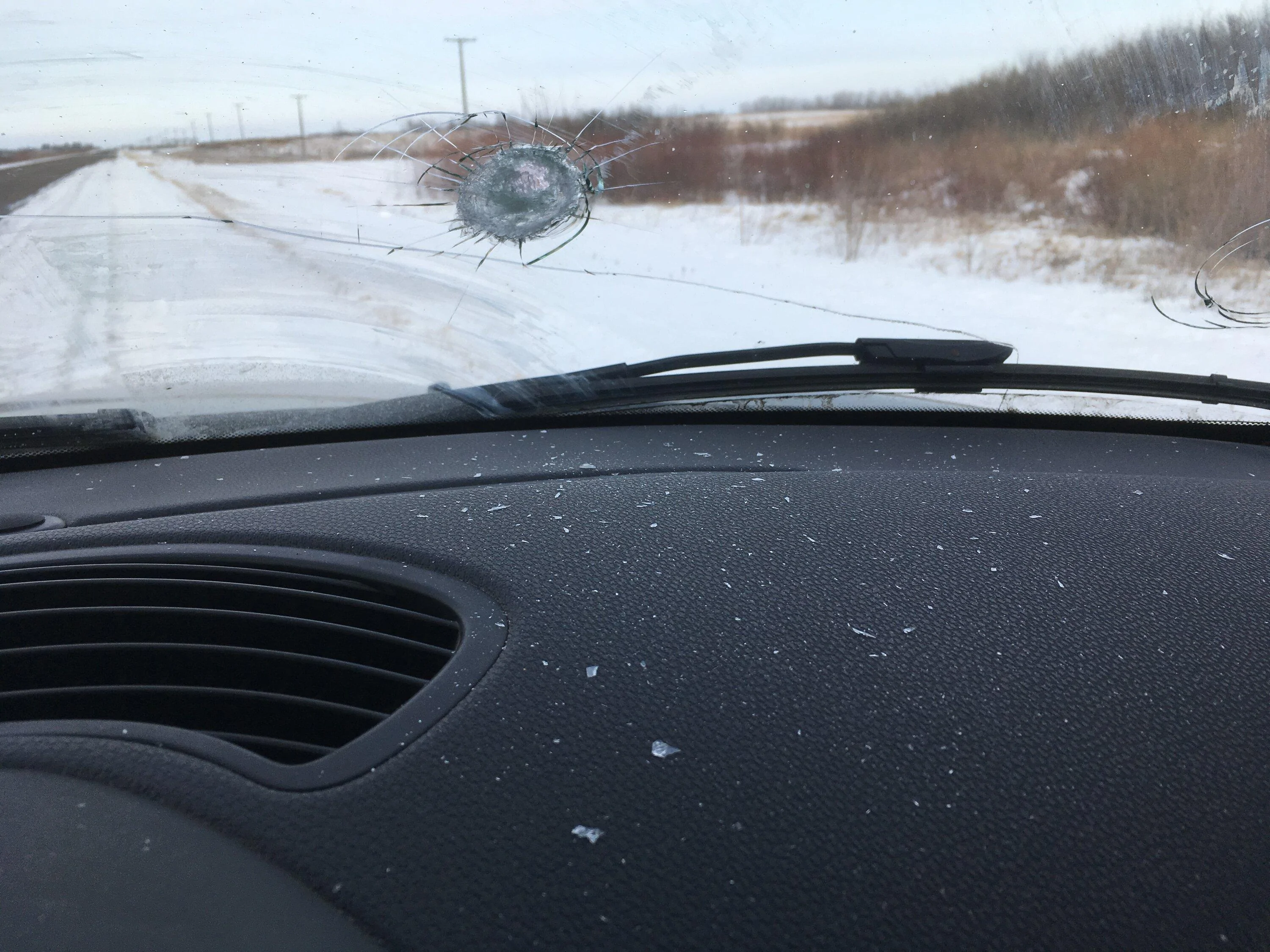 Rivian R1T R1S IT HAPPENED AGAIN (Rock Damaged Windshield) 08CF5266-F89F-45C5-AE35-479756F2450D