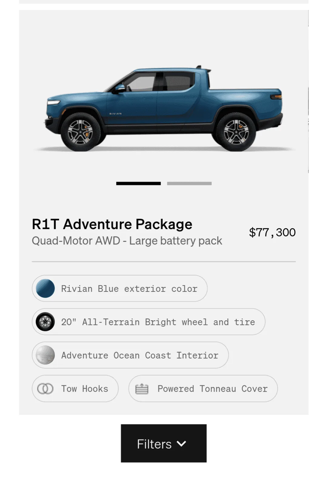 Rivian R1T R1S First look at @ “Introducing the R1 Shop” -- Rivian website to shop for R1T that delivers in 6-8 weeks Screenshot_20220902-193238