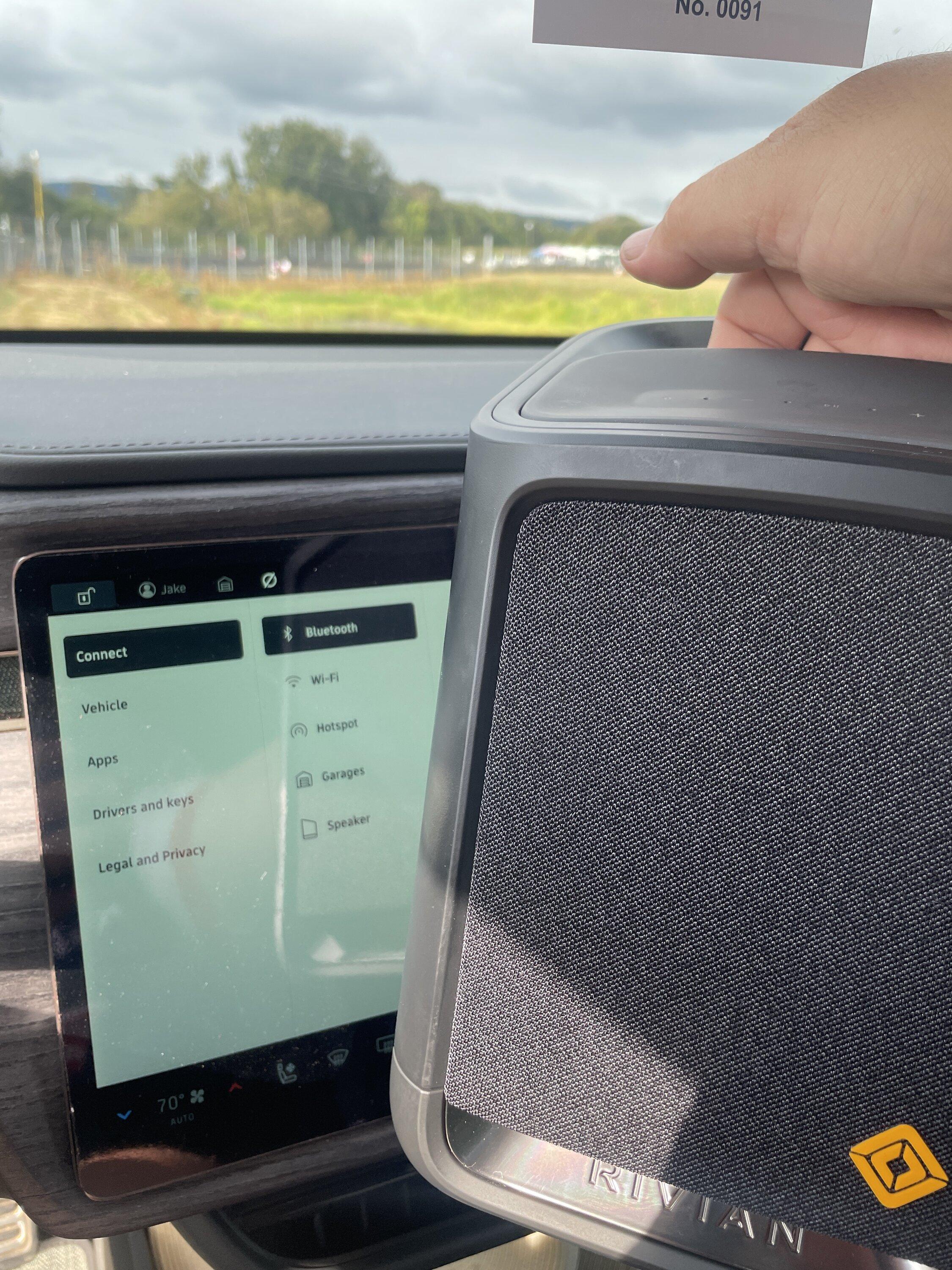 Rivian R1T R1S Can Camp Speaker Play Vehicle Audio? image