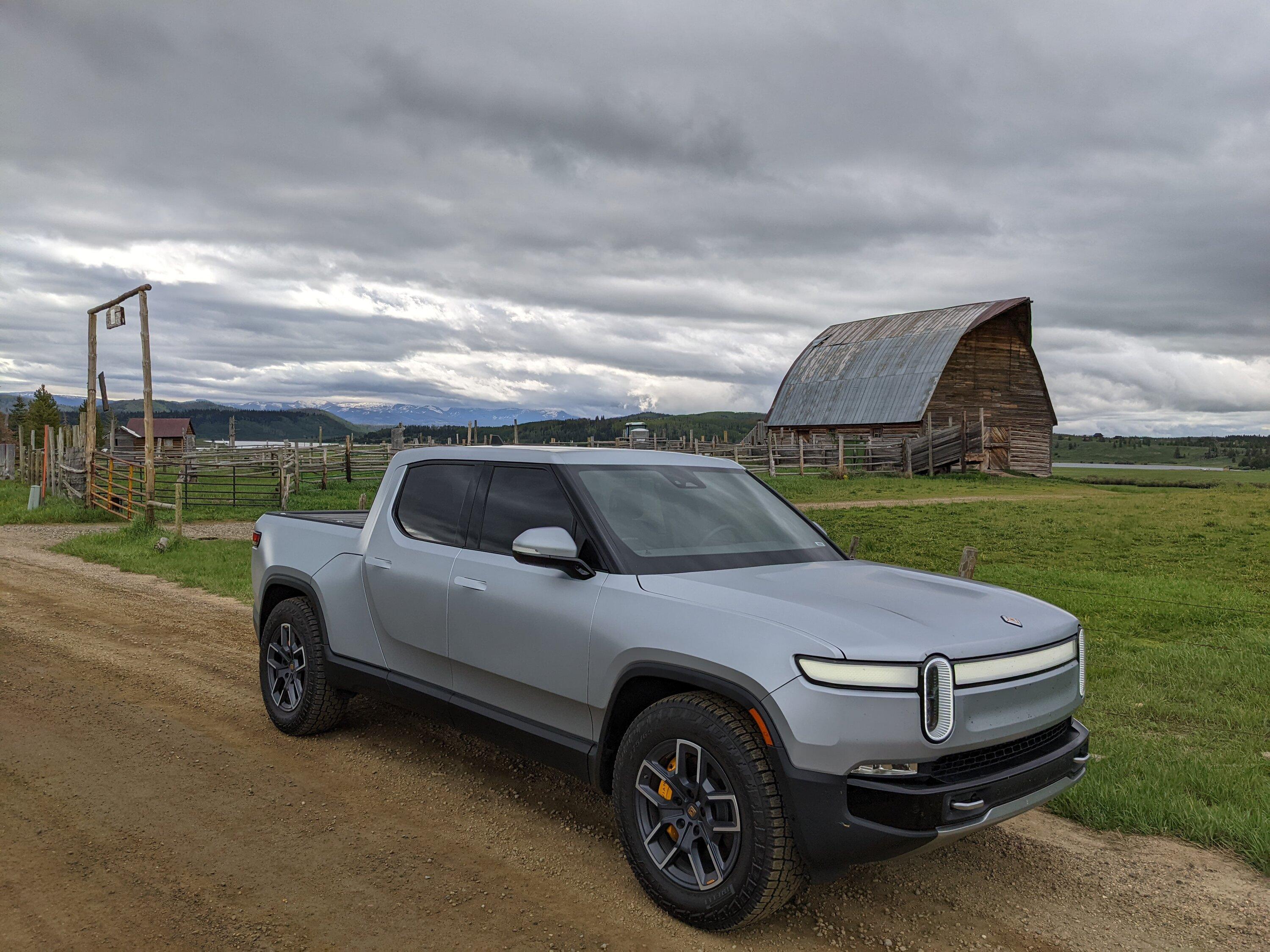 Rivian R1T R1S LA Silver R1T w/ XPEL Stealth PPF Wrap PXL_20220614_150317238