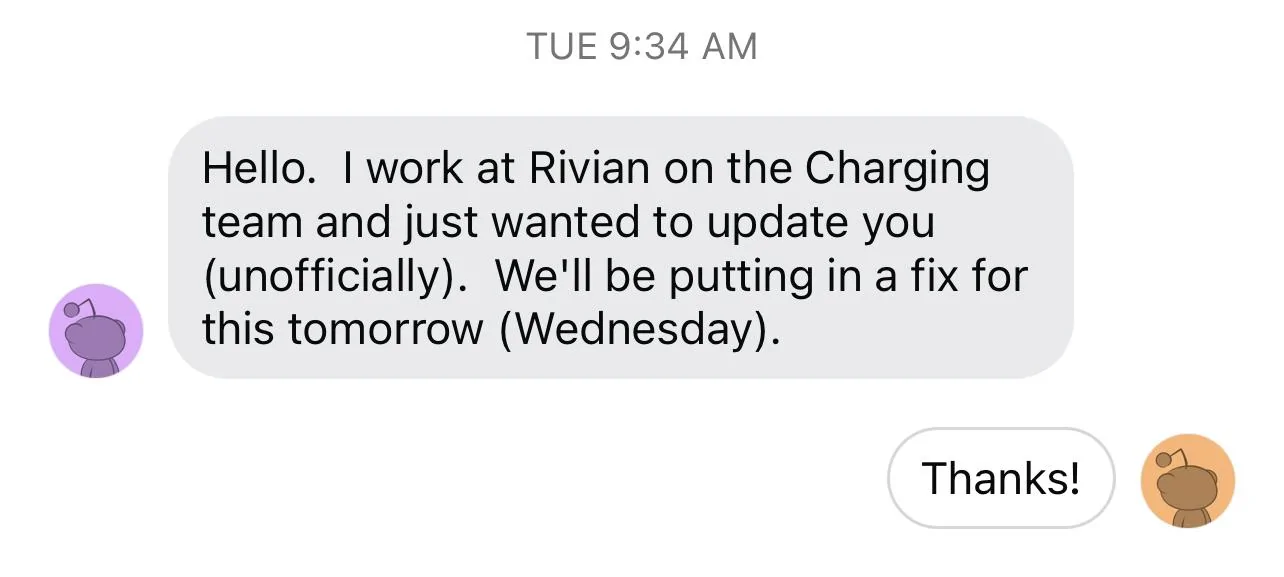 Rivian R1T R1S Rivian app no longer recording charging sessions A69182E9-B71E-4AC6-AE01-BA72741FD2B6