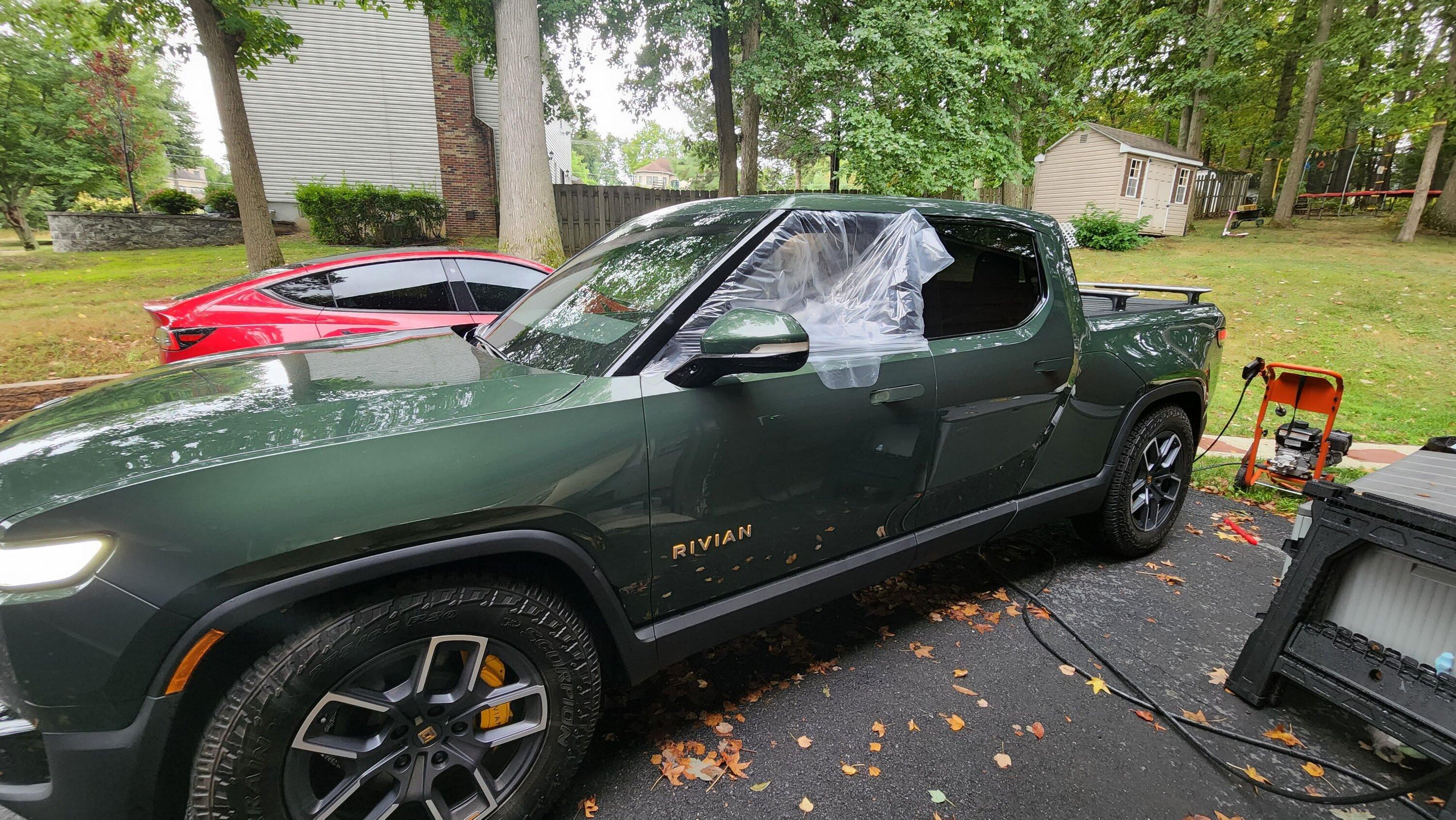 Rivian R1T R1S Driver door window wouldn't go up no matter what. 20220907_093240