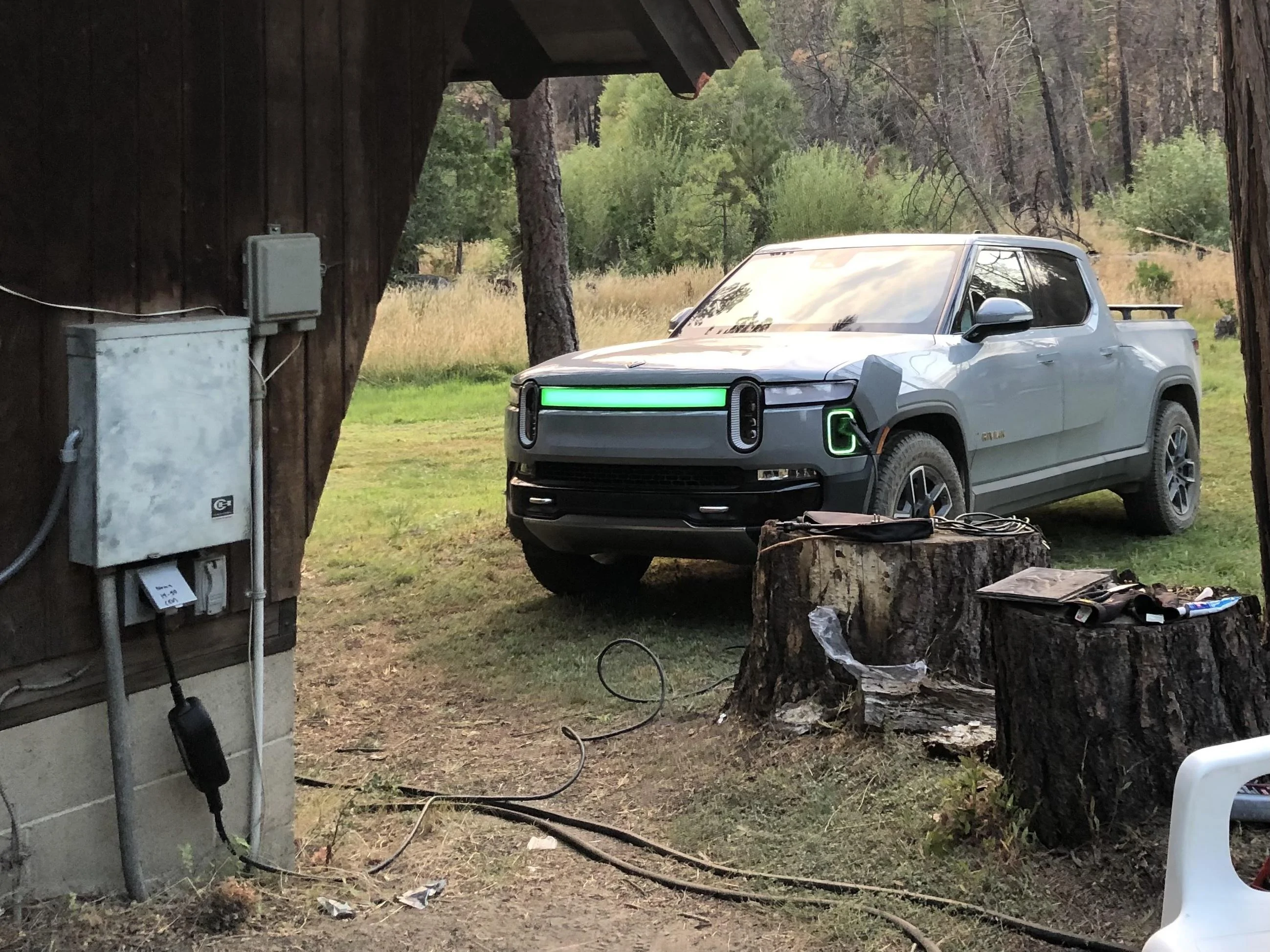 Rivian R1T R1S Charging at an off-grid Cabin (electrical advice) IMG_3579