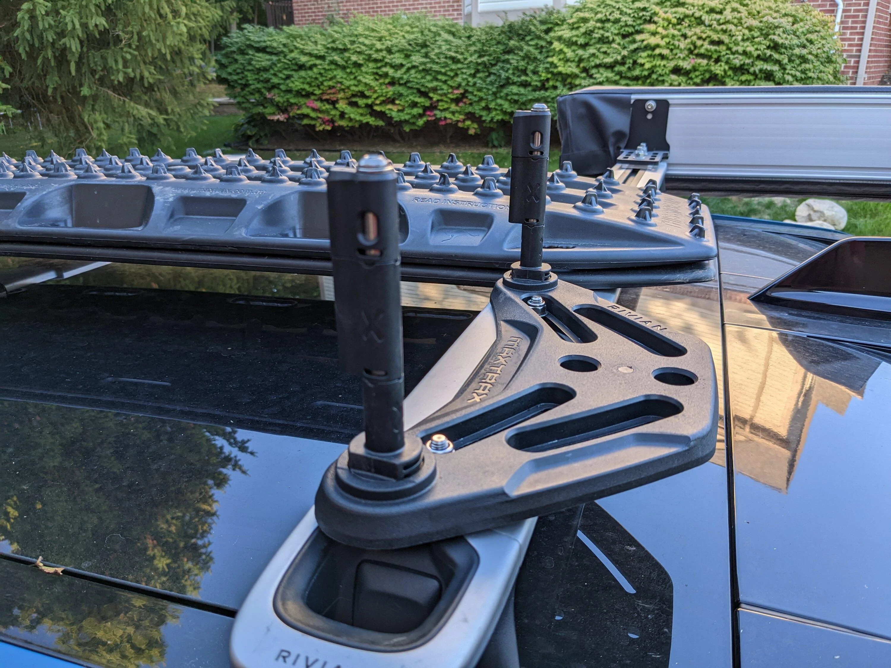 Rivian R1T R1S Rivian Maxtrax mounts installed PXL_20220907_223410419