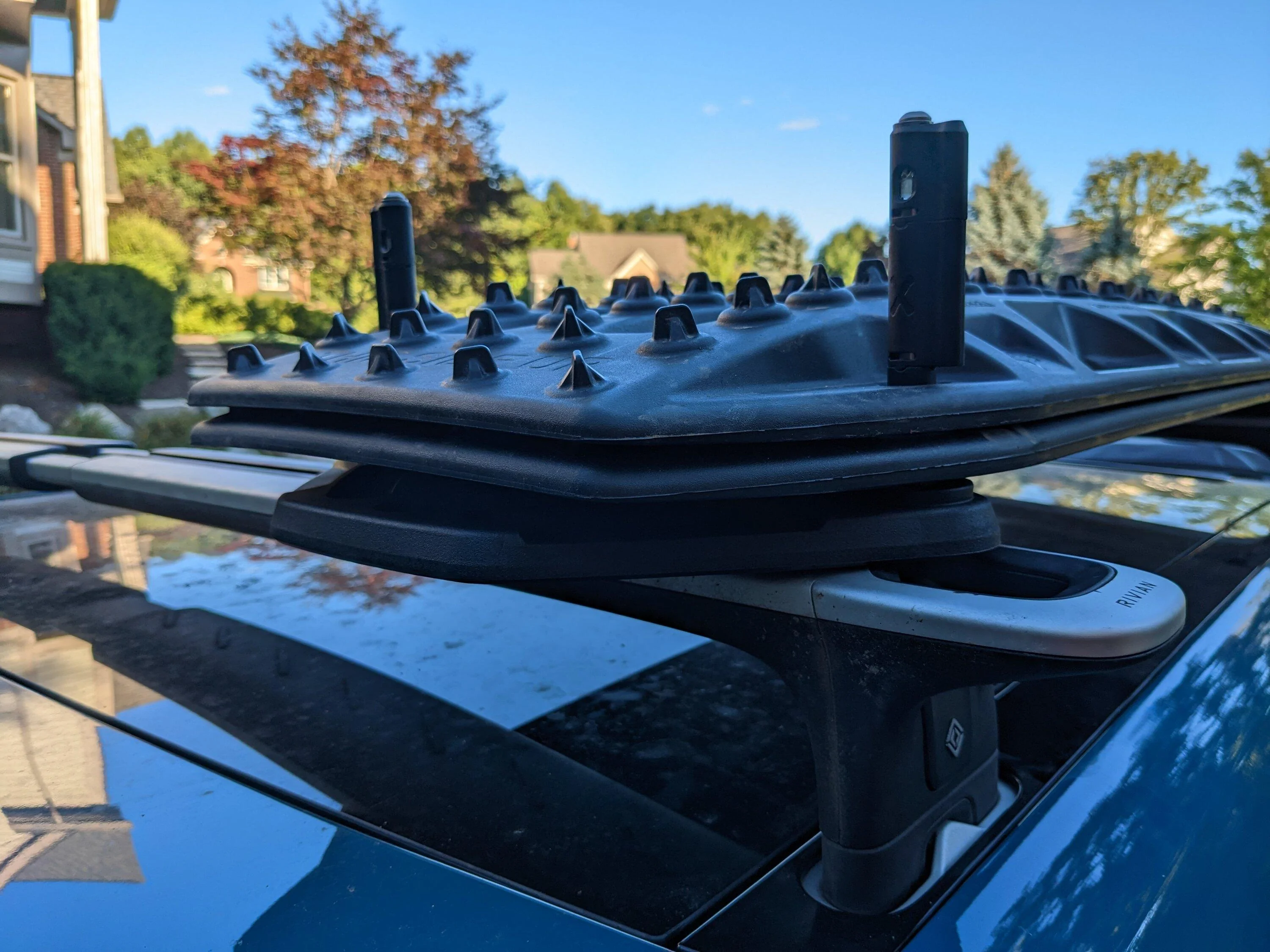Rivian R1T R1S Rivian Maxtrax mounts installed PXL_20220907_223907434