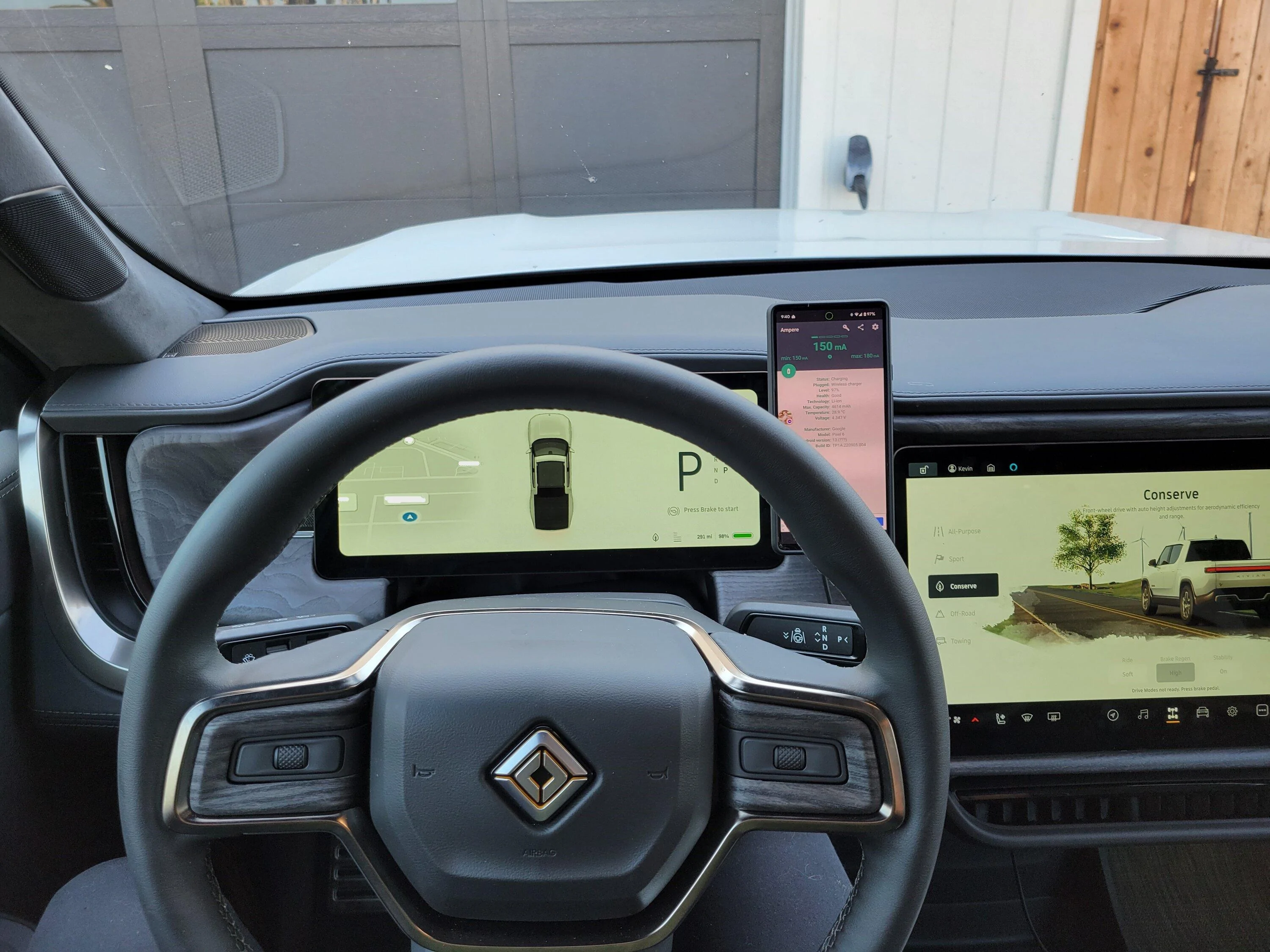 Rivian R1T R1S Mounting a cell phone.  Has anyone done it? 20220908_094035