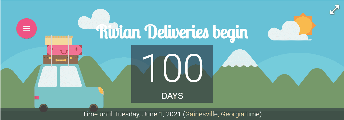 Rivian R1T R1S Only 100 Days until Deliveries Begin Screenshot 2021-02-21 12.24.17
