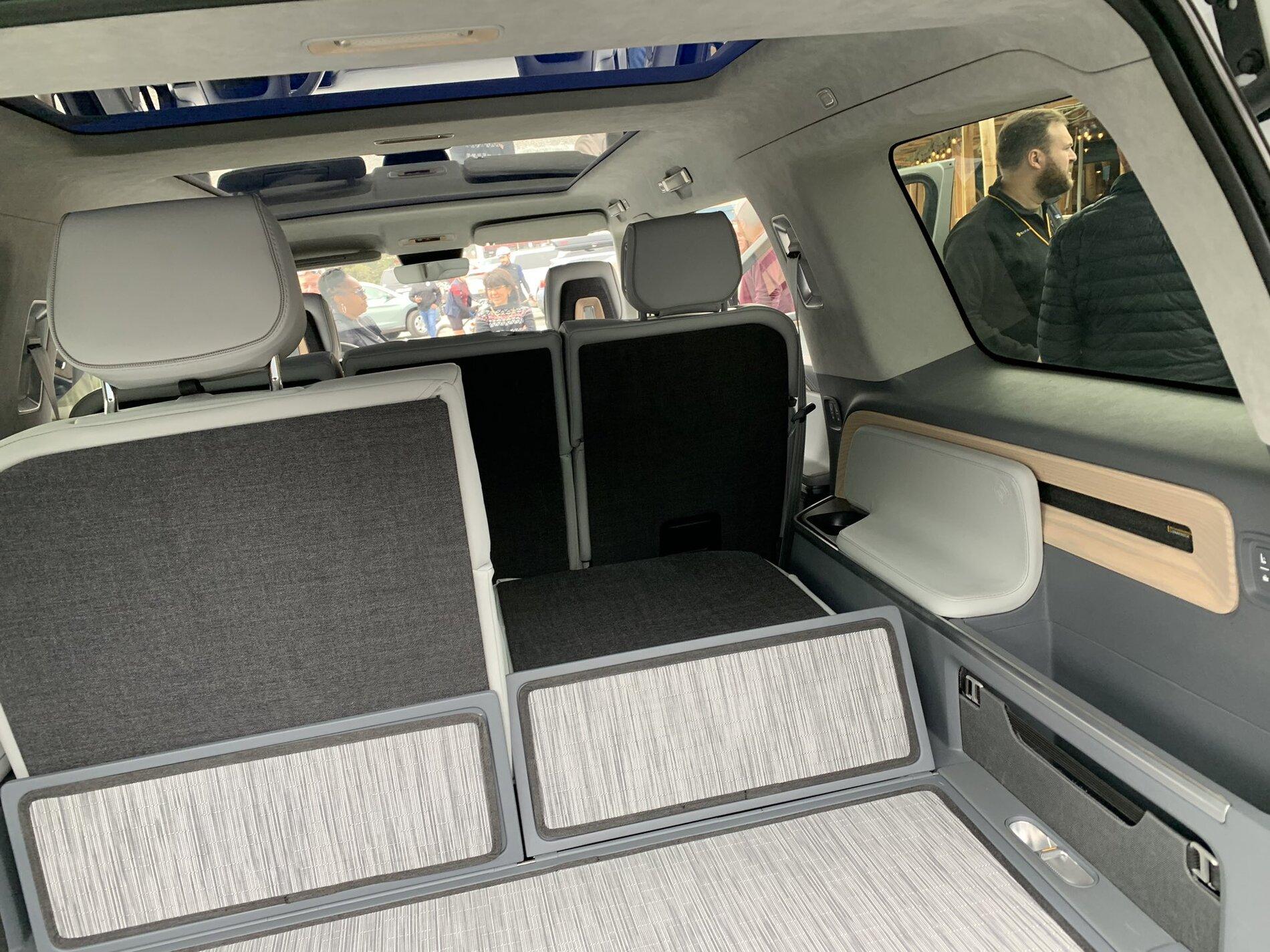 Rivian R1T R1S R1S Spotted Out Testing! rivian seats folded flat 1
